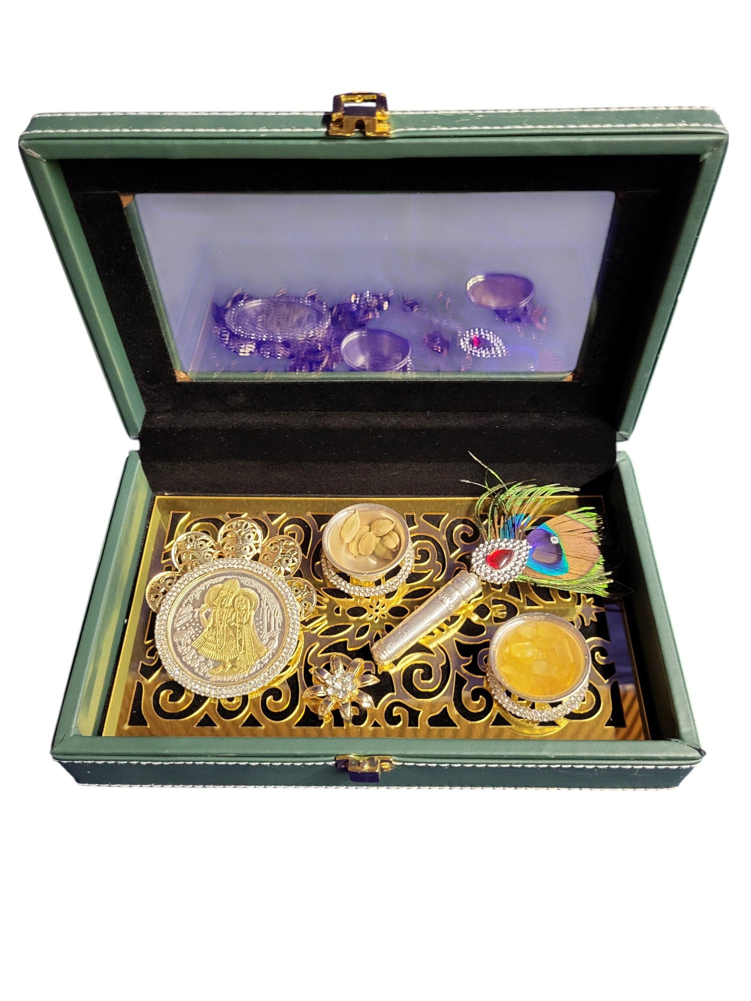 JUMBO RK COIN KATORI SET WITH MAYUR CHADI