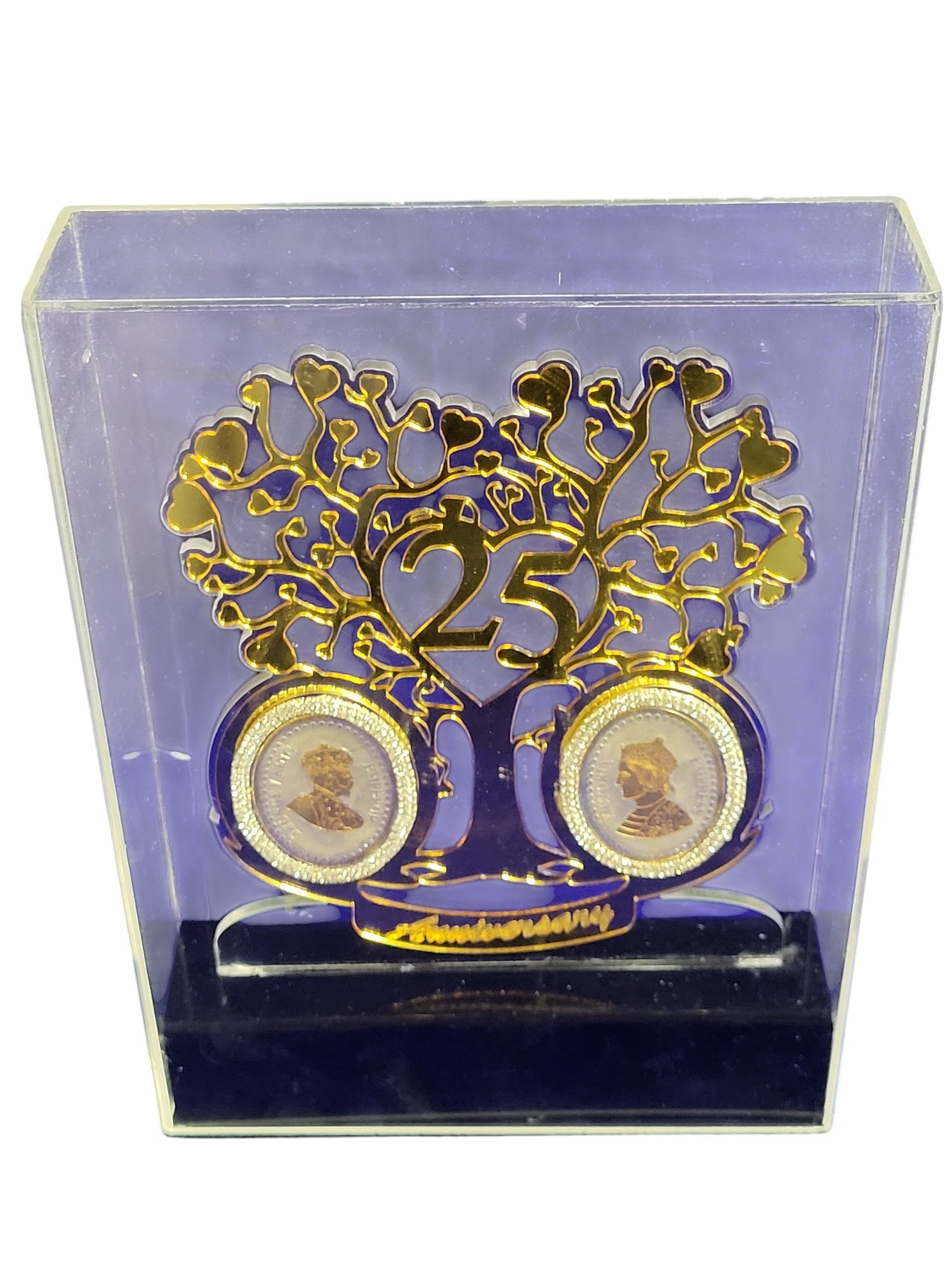 2 BIG COIN WITH 25TH ANNIVERSARY IN ACRYLIC BOX
