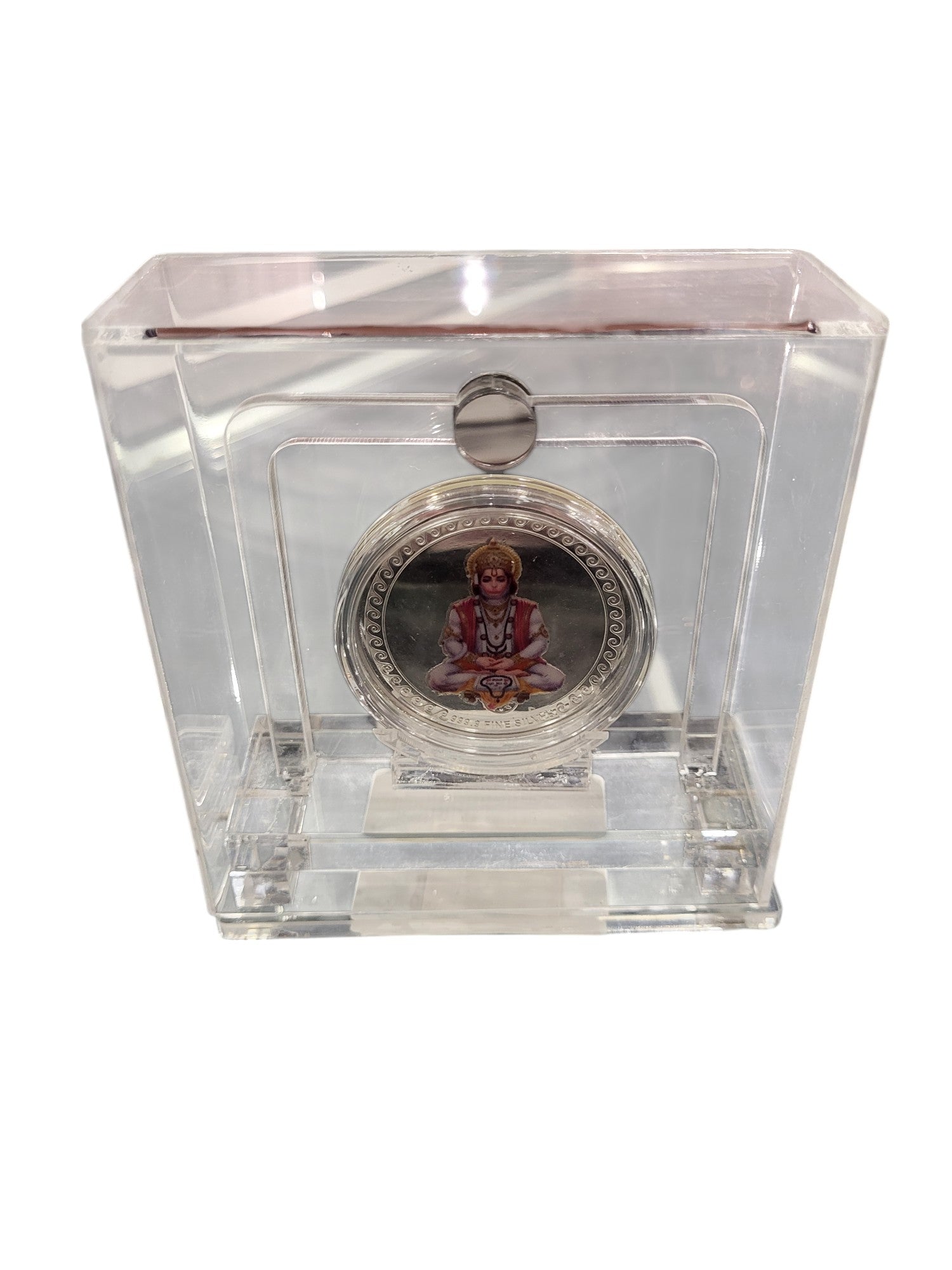 COLOUR COIN TROPHY SET IN ACRYLIC BOX HANUMAN
