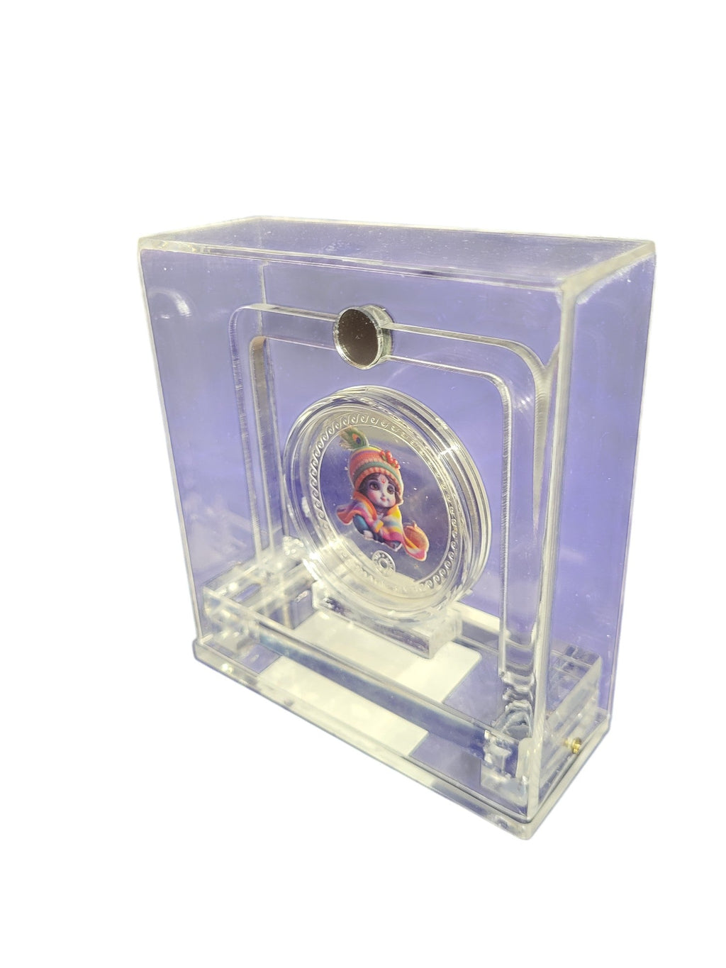 COLOUR COIN TROPHY SET IN ACRYLIC BOX LADDU GOPAL