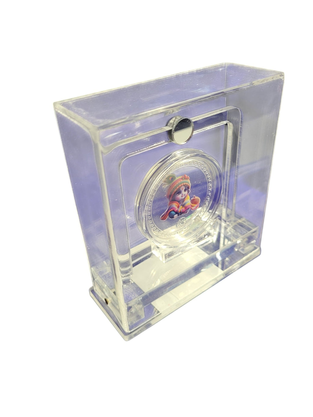 COLOUR COIN TROPHY SET IN ACRYLIC BOX LADDU GOPAL
