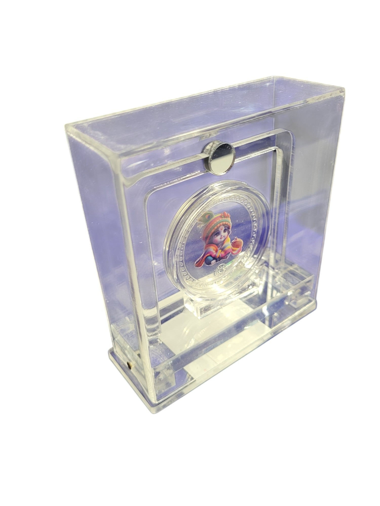 COLOUR COIN TROPHY SET IN ACRYLIC BOX LADDU GOPAL