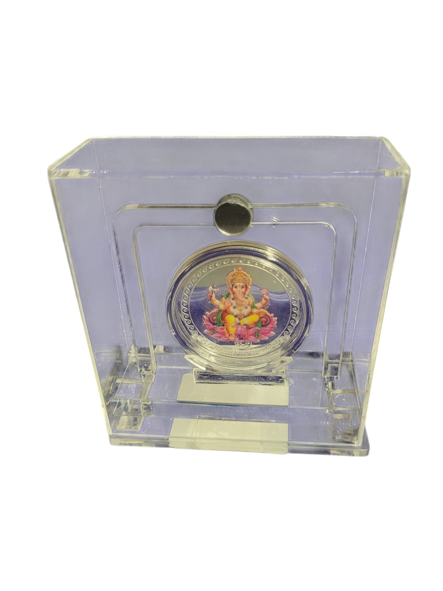 COLOUR COIN TROPHY SET IN ACRYLIC BOX GANESHJI