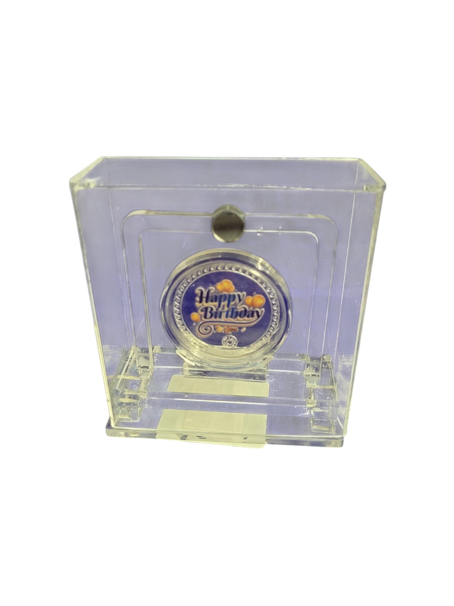 COLOUR COIN TROPHY SET IN ACRYLIC BOX HBD