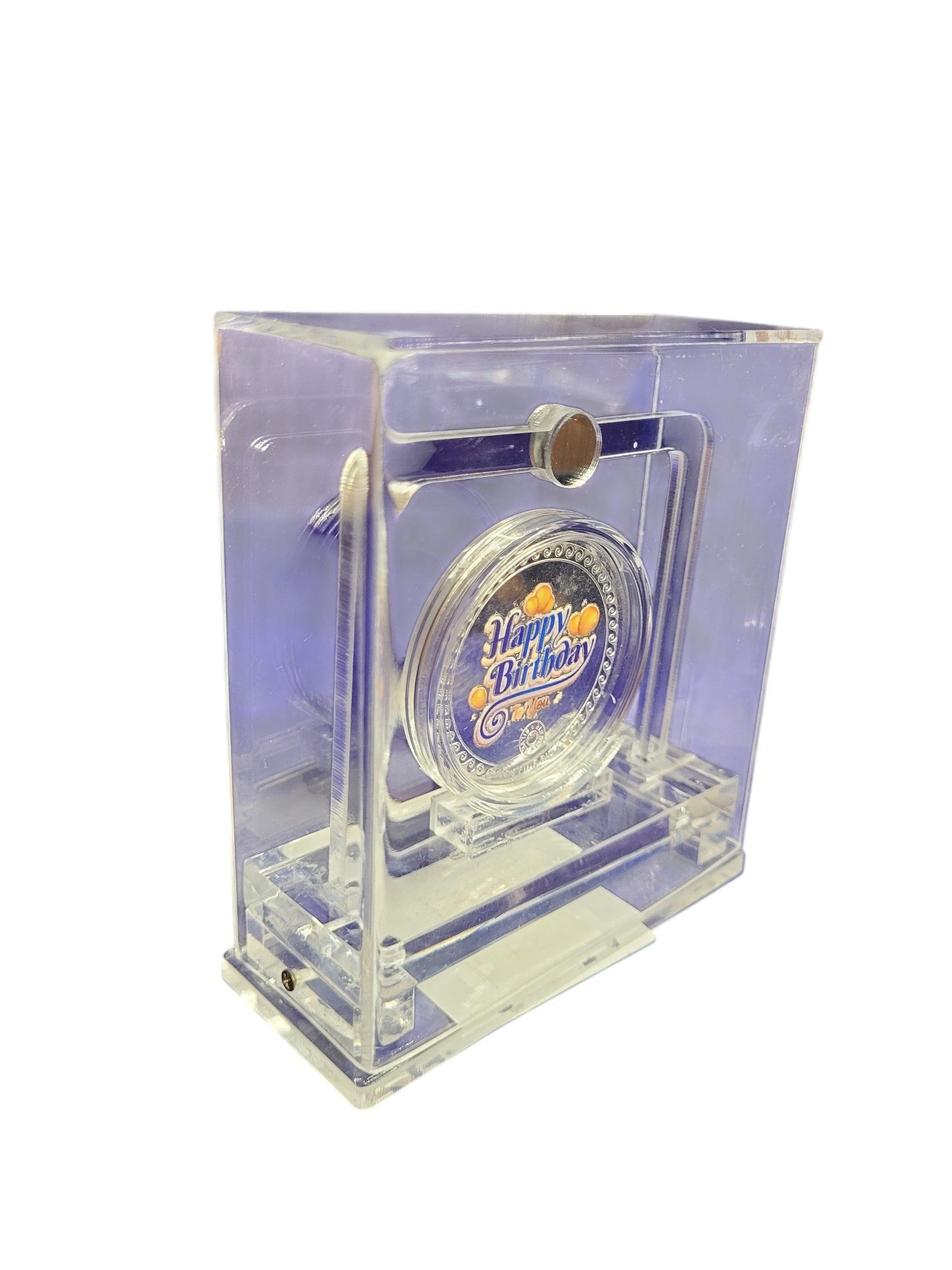 COLOUR COIN TROPHY SET IN ACRYLIC BOX HBD
