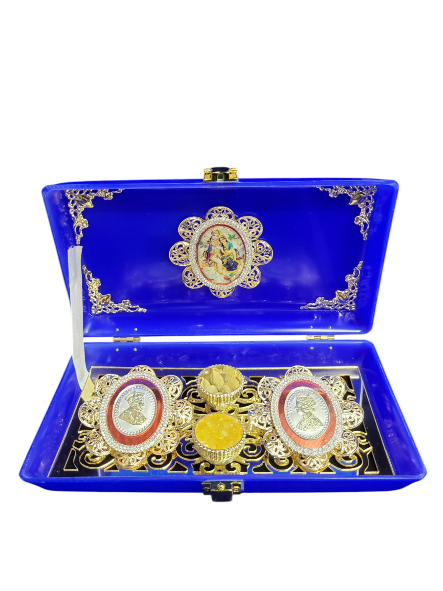2 MINI OVAL COIN SET IN PURSE RK