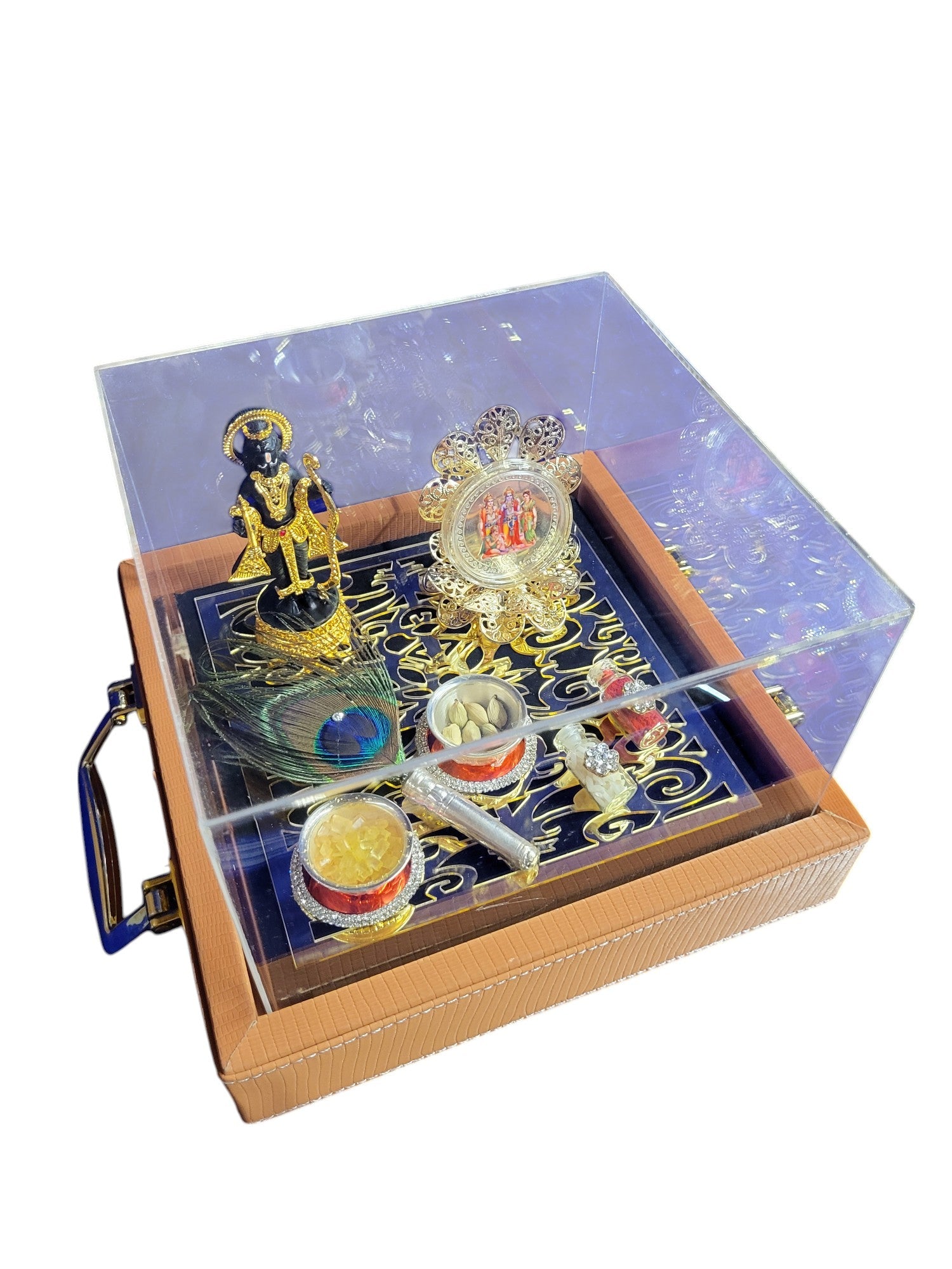 RAM DARBAR COLOUR COIN SET WITH KATORI IN ACRYLIC BOX