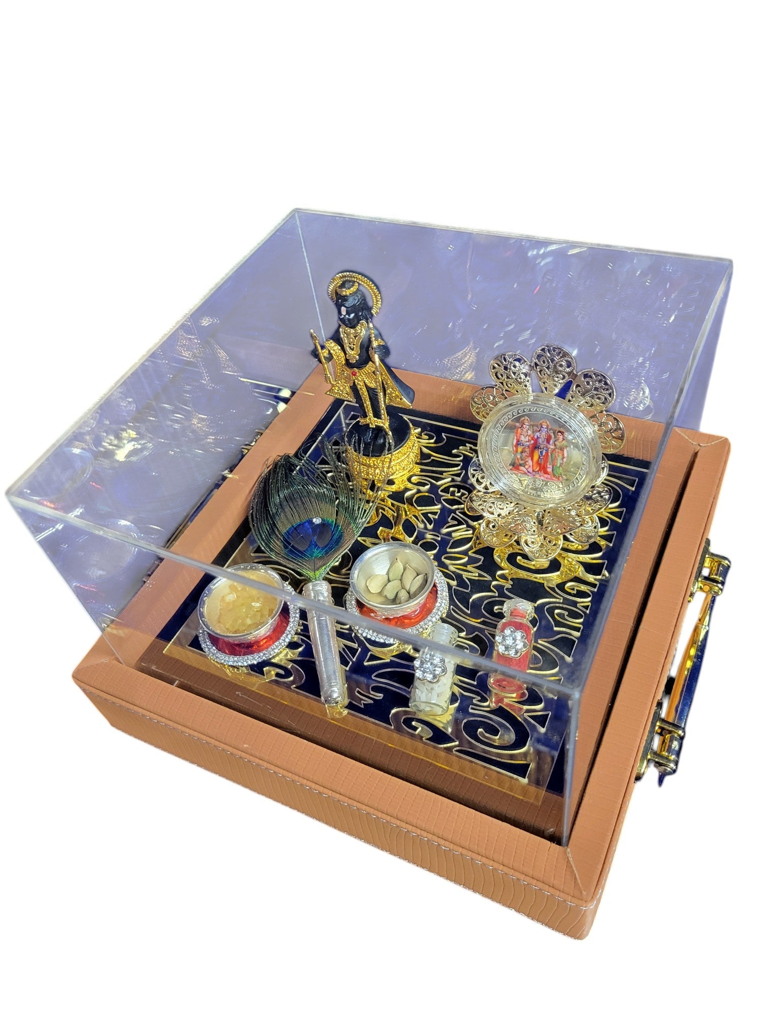 RAM DARBAR COLOUR COIN SET WITH KATORI IN ACRYLIC BOX