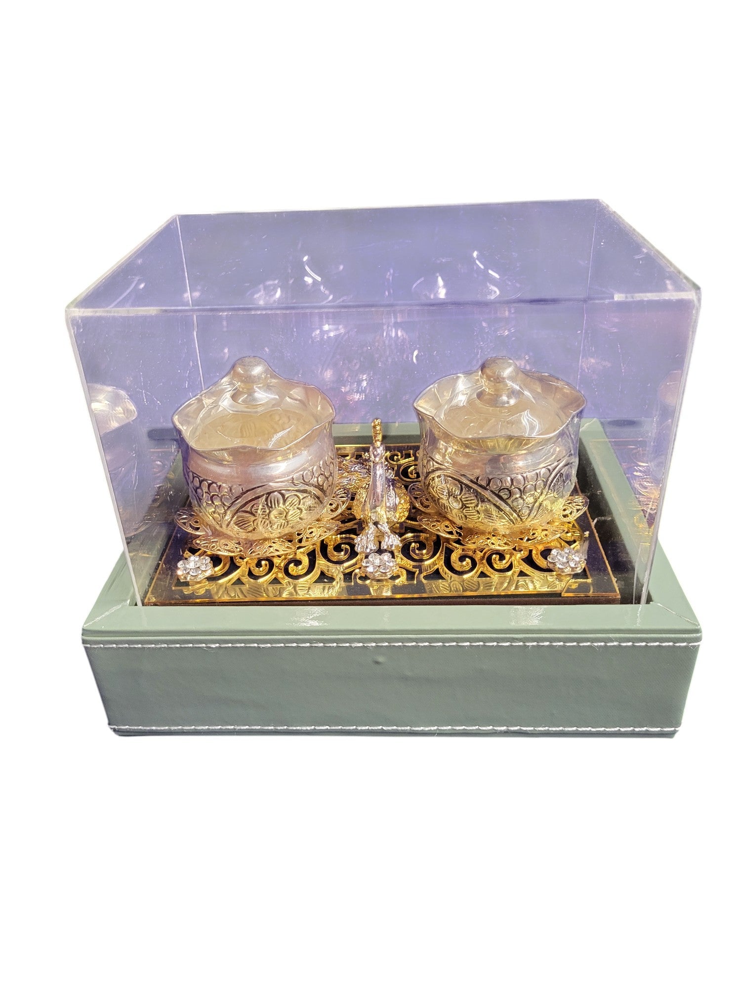 2 Makhan Handi With Peacock in New Box