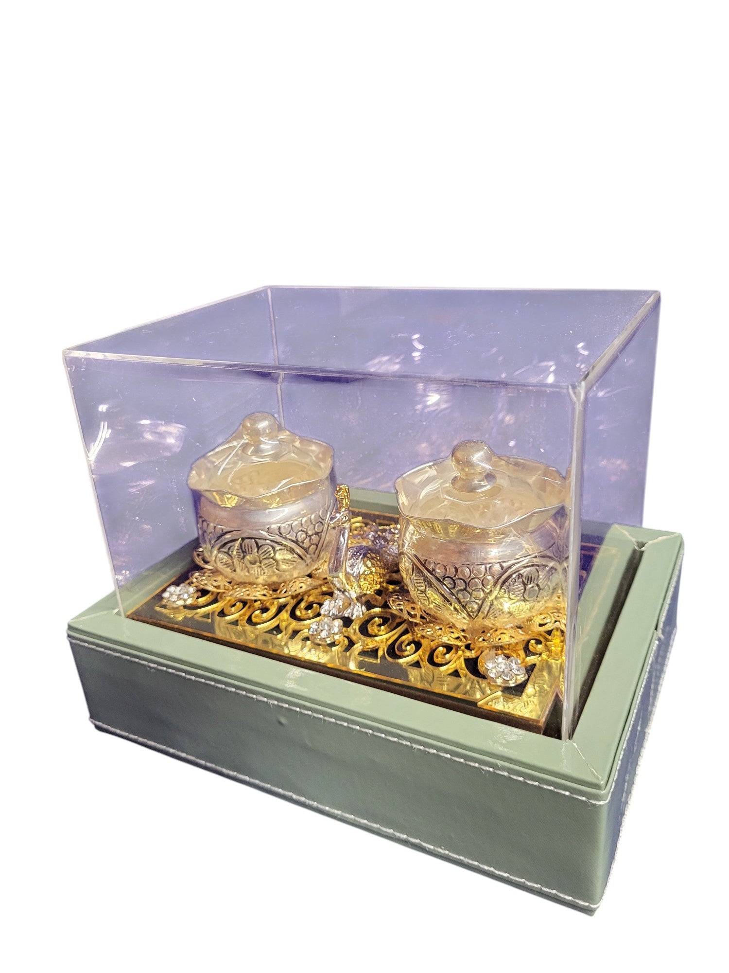 2 Makhan Handi With Peacock in New Box