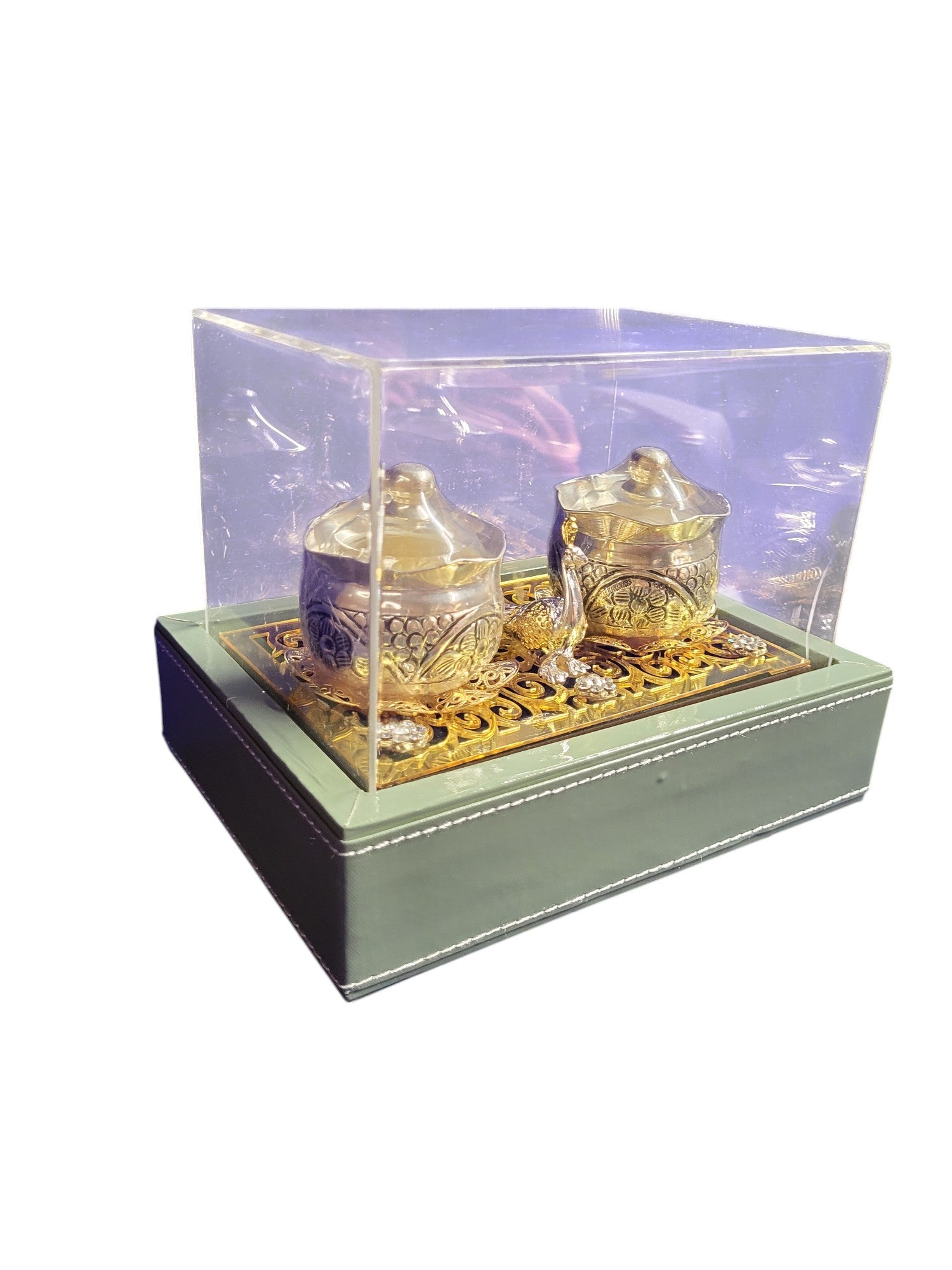 2 Makhan Handi With Peacock in New Box