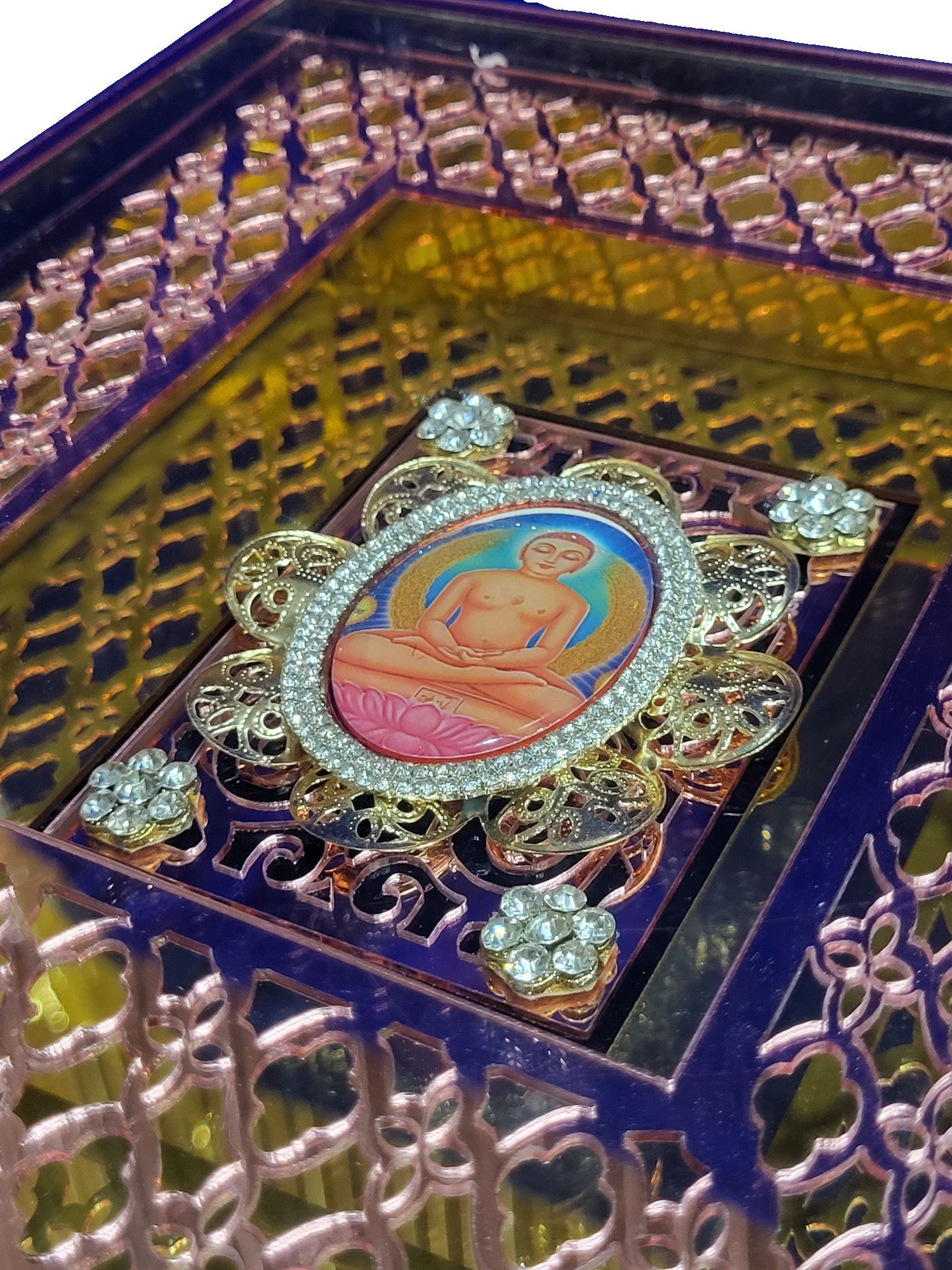 2 Bowl Set With Mahavir Swami & Namokar Mantra Set in Premium Box