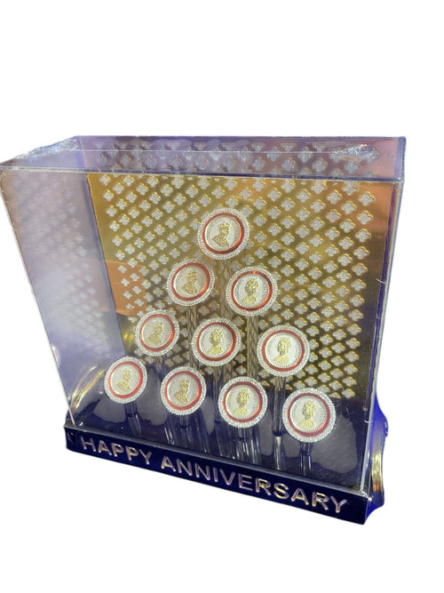 10 MINI COIN LED PLATTER SET