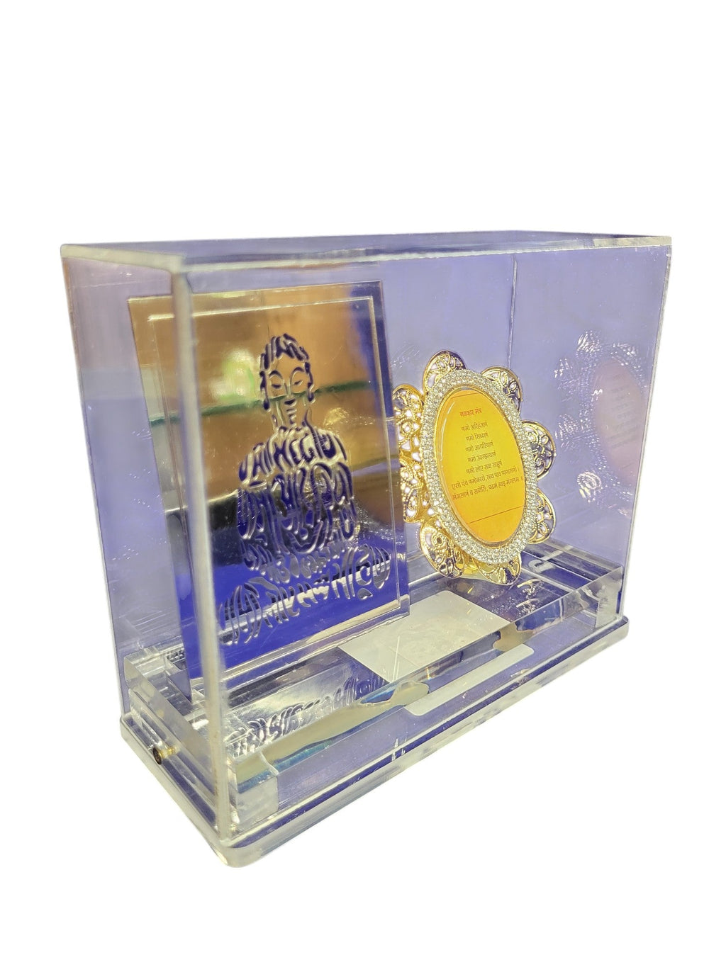 MAHAVIR SWAMI COIN SET WITH NAMOKAR MANTRA IN ACRYLIC BOX