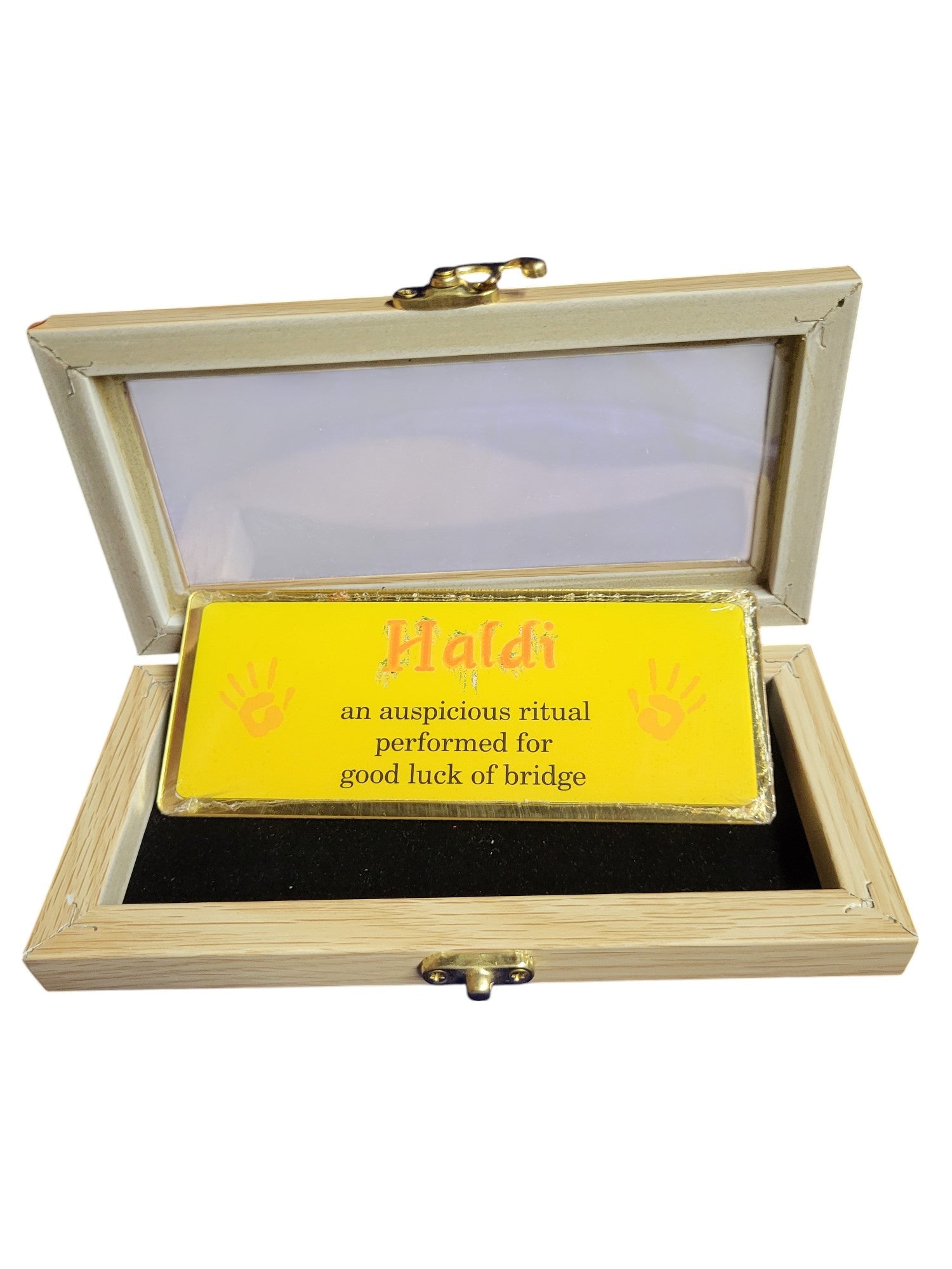 HALDI SILVER ENVELOPE WITH WOOD BOX