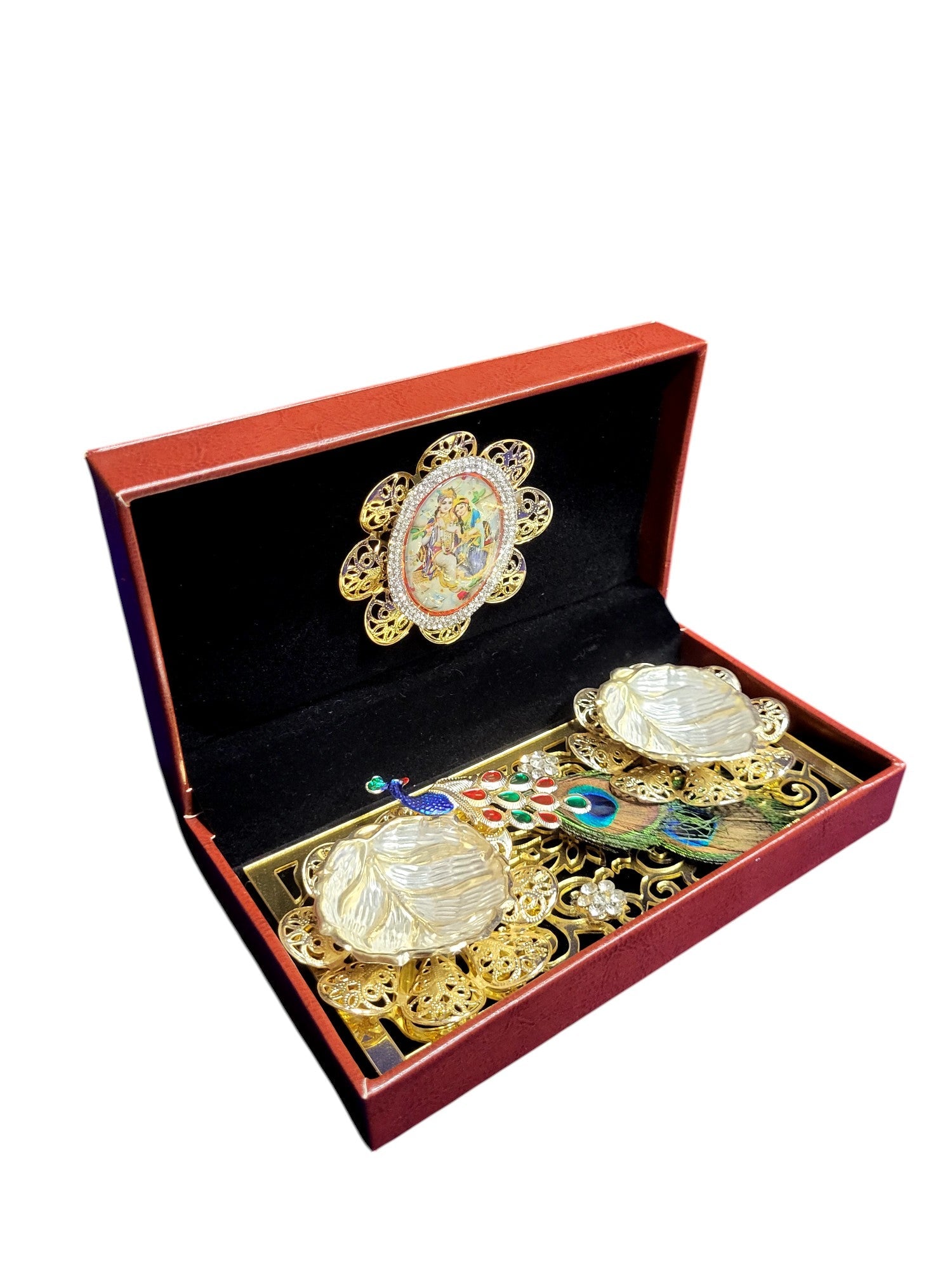 2 Bowl Set With Radha Krishna