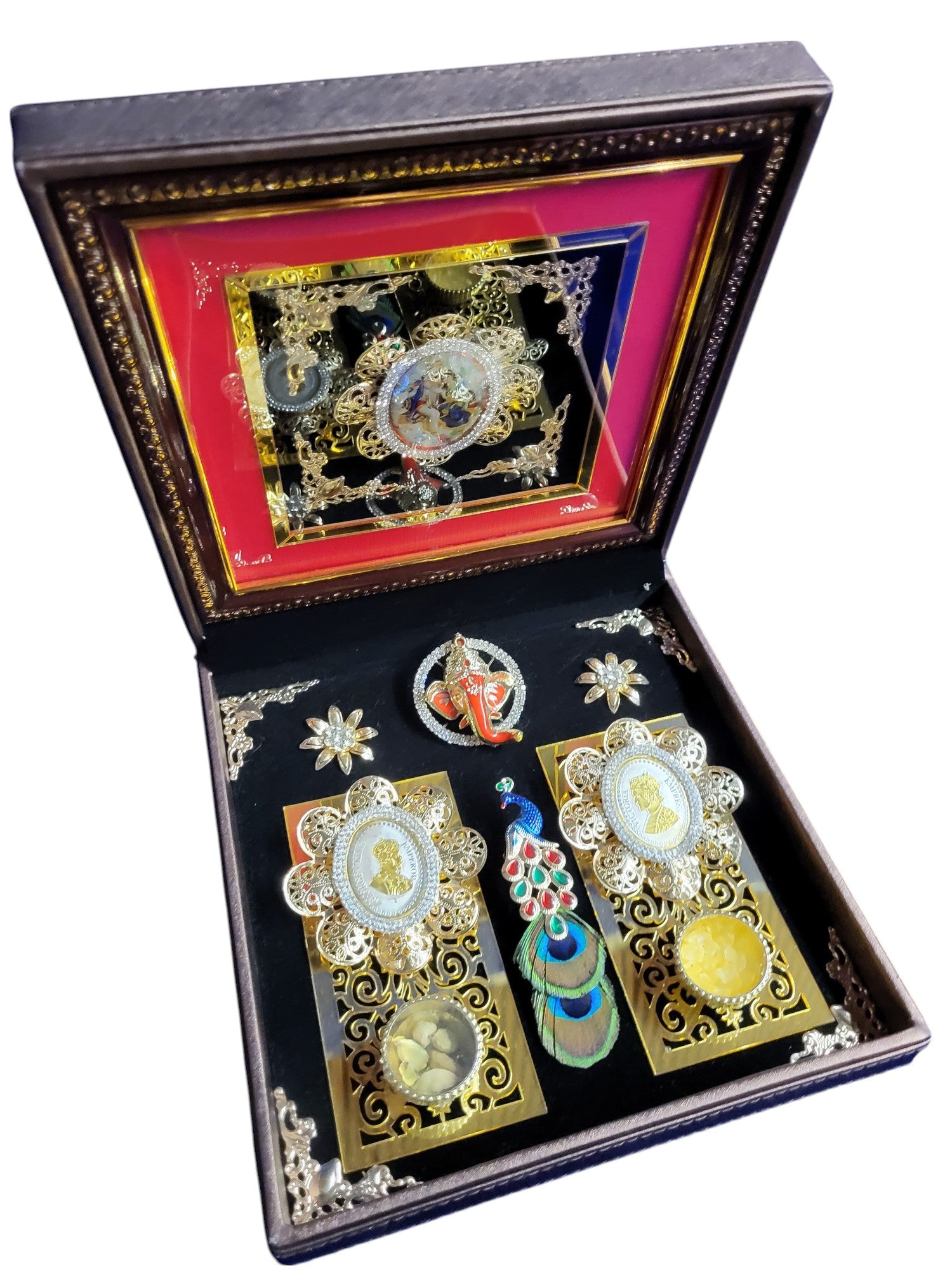 2 MINI COIN WITH RADHA KRISHNA ATECHI SET