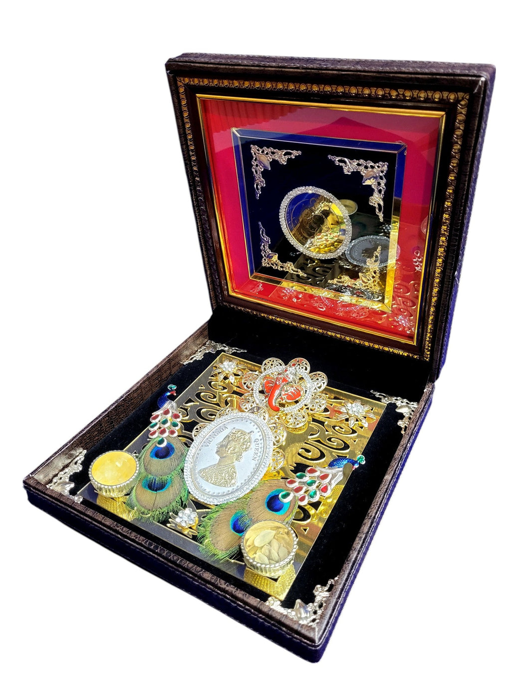 BIG GANESH COIN IN LEATHER BOX