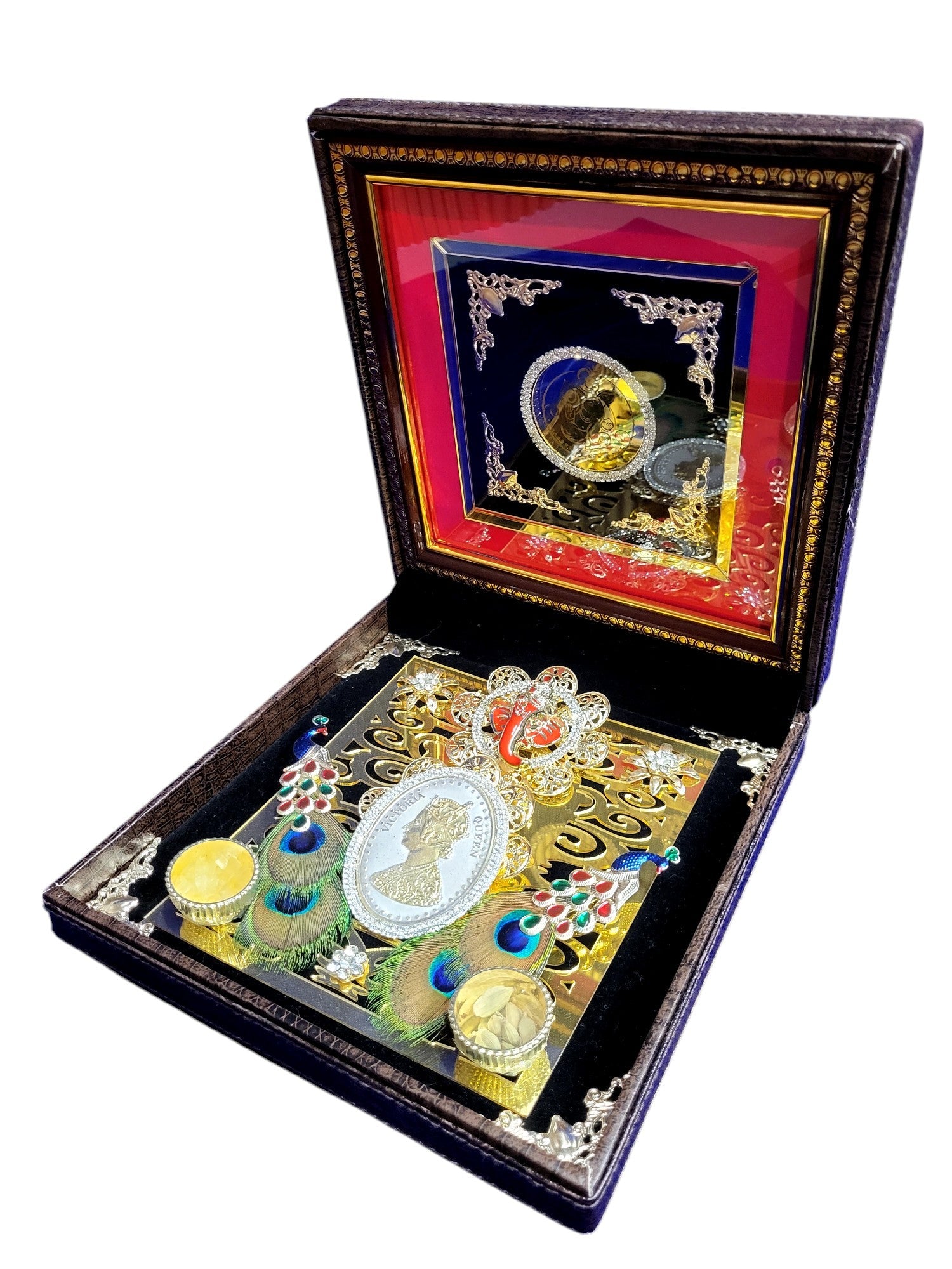 BIG GANESH COIN IN LEATHER BOX