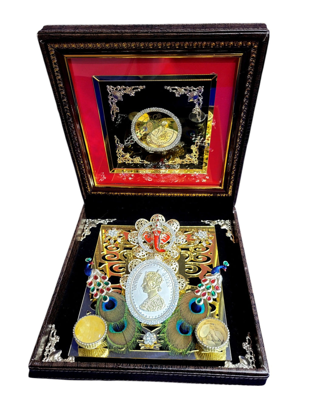 BIG GANESH COIN IN LEATHER BOX