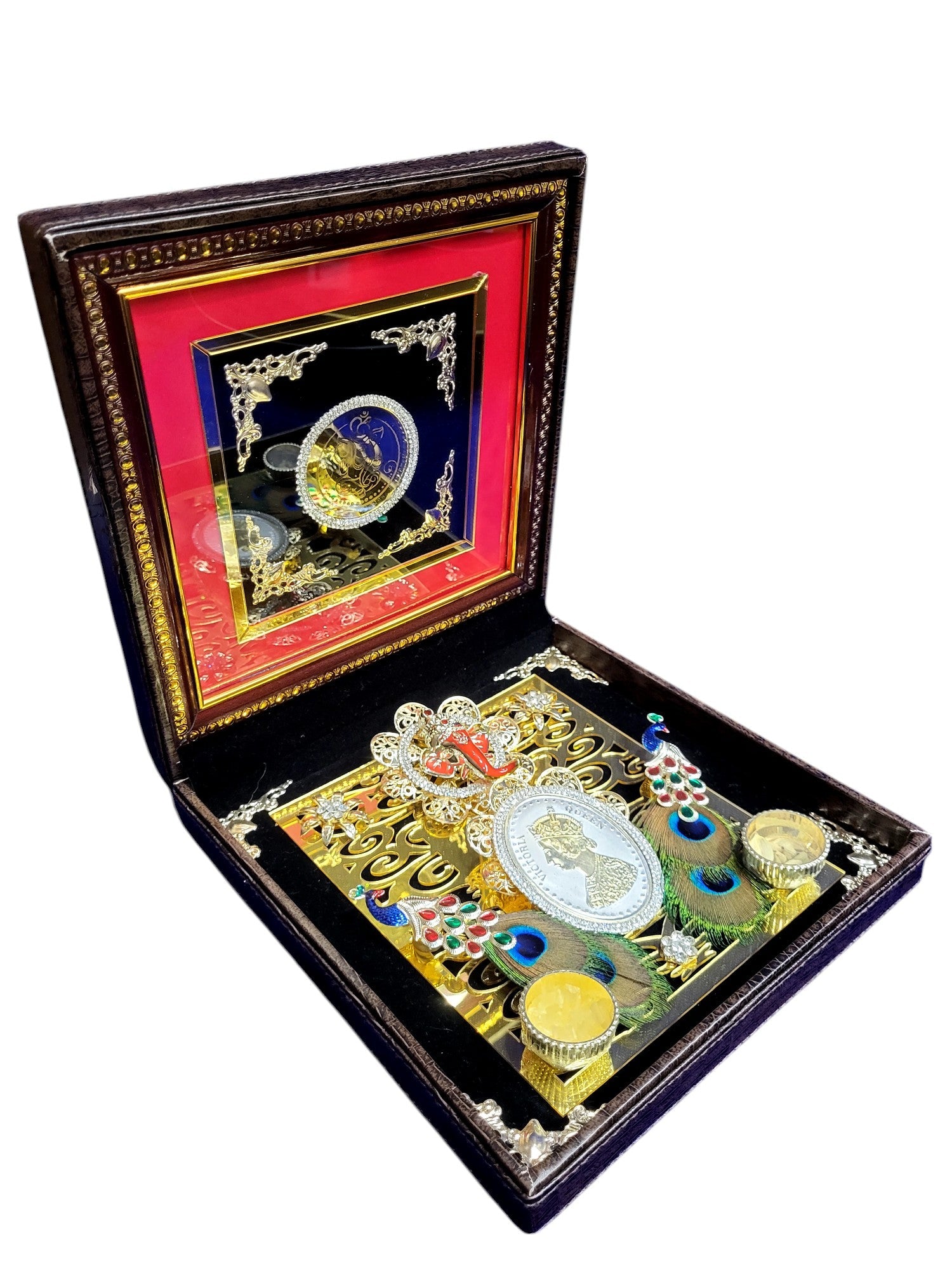 BIG GANESH COIN IN LEATHER BOX