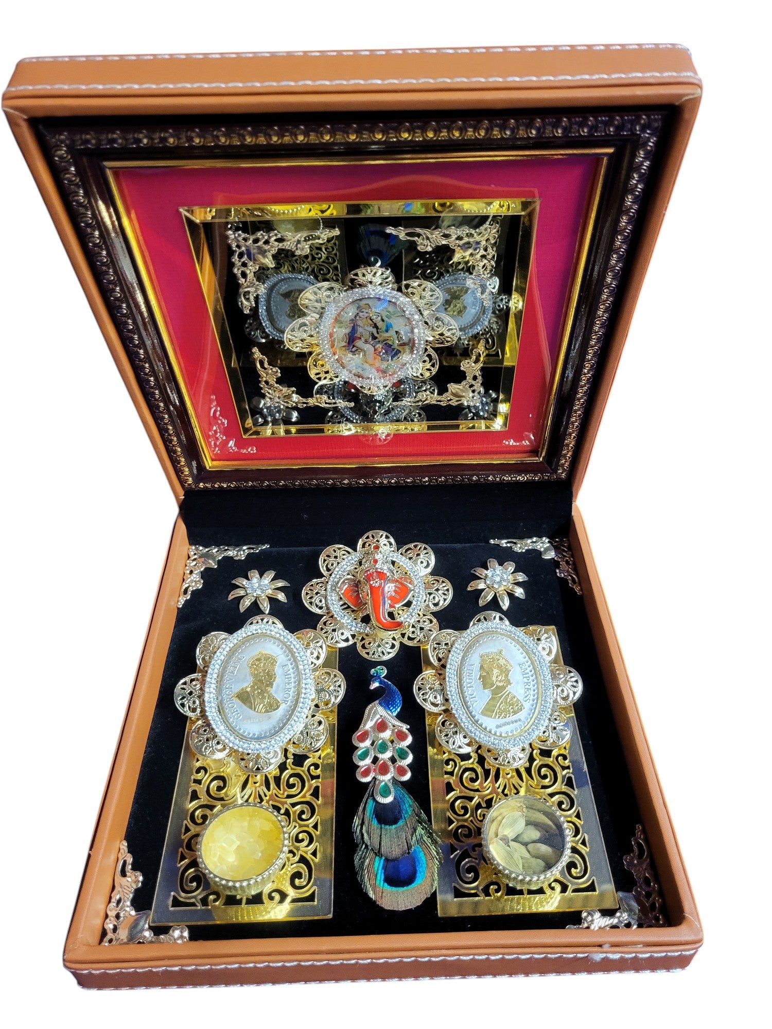 10GM COIN SET WITH R.K IN LEATHER BOX