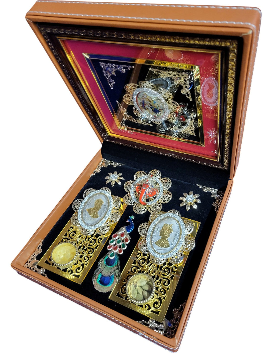 10GM COIN SET WITH R.K IN LEATHER BOX