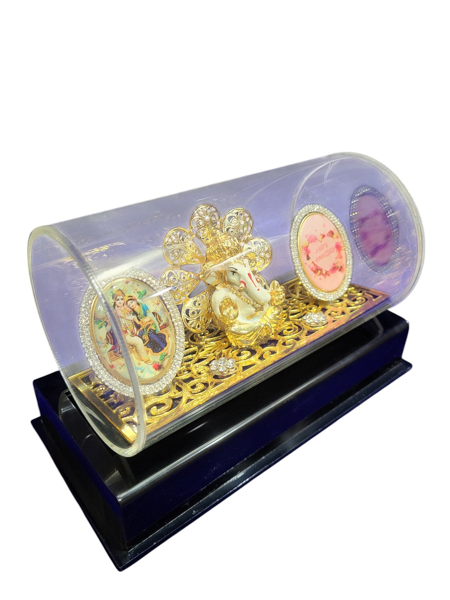 COIN SET ANIVERSARY  WITH LORD GANESHA & RK IN GLASS BOX