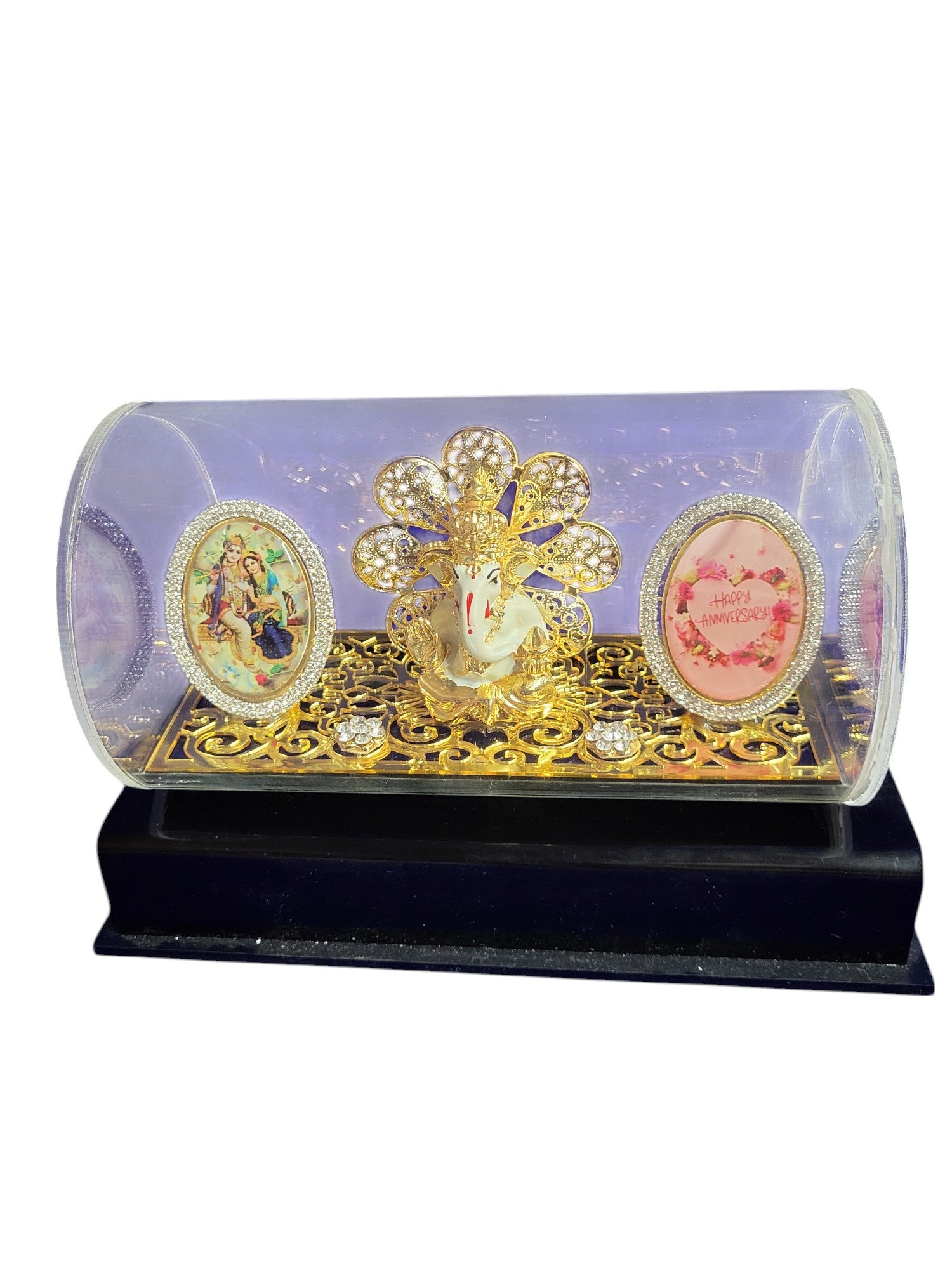 COIN SET ANIVERSARY  WITH LORD GANESHA & RK IN GLASS BOX