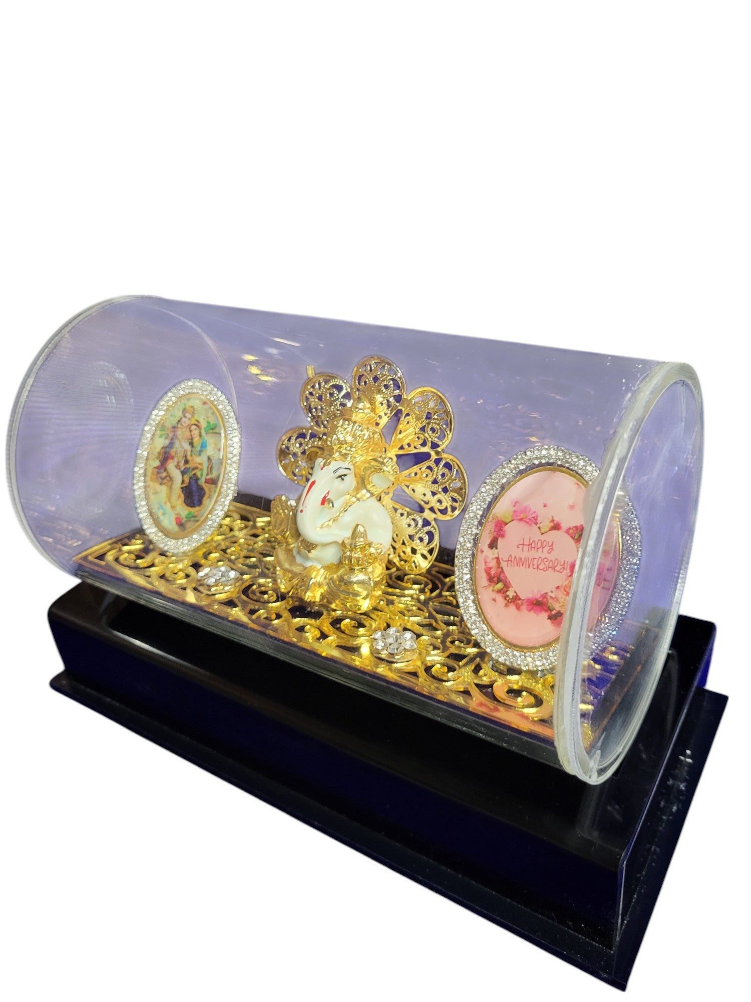 COIN SET ANIVERSARY  WITH LORD GANESHA & RK IN GLASS BOX