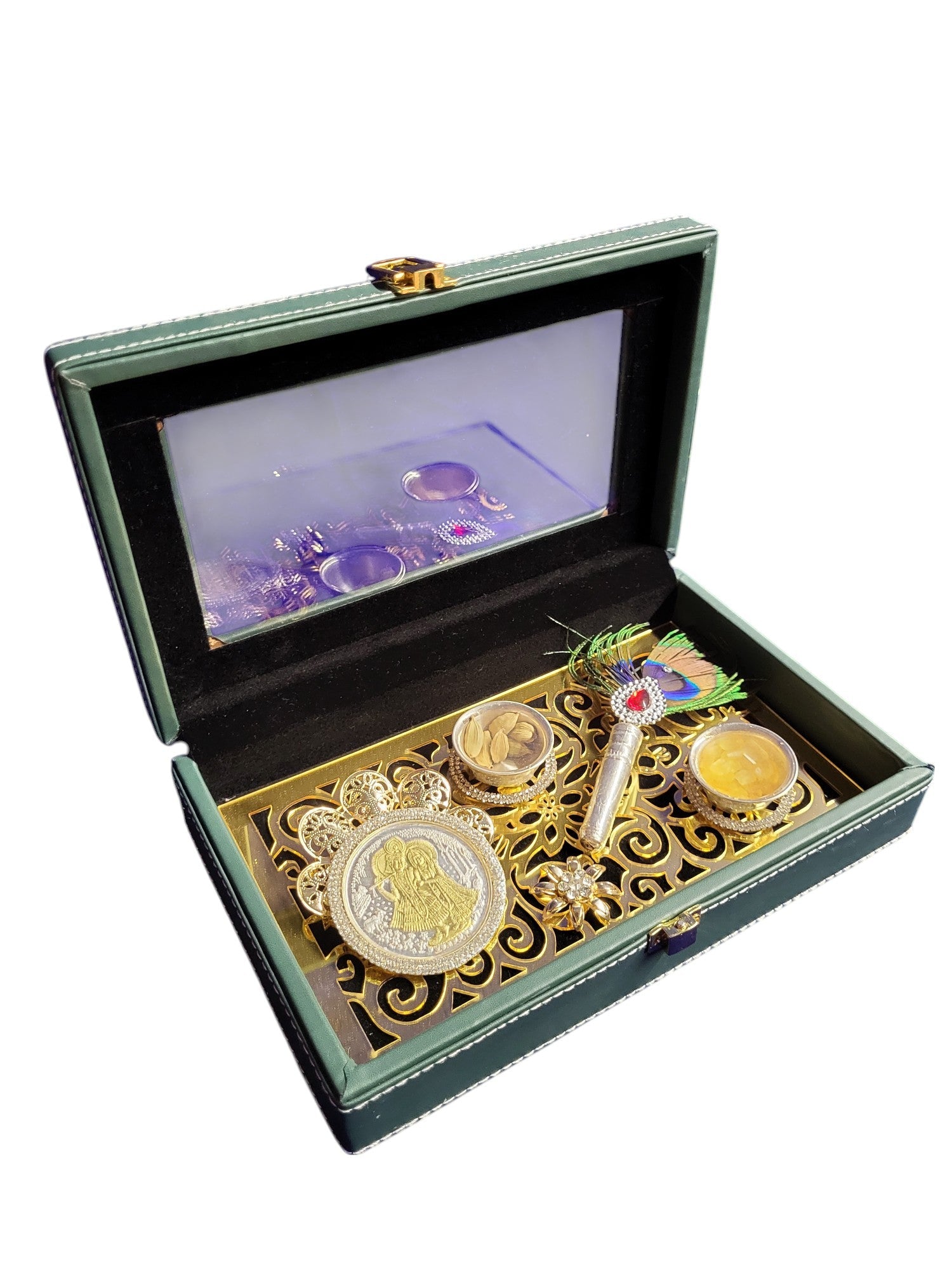 JUMBO RK COIN KATORI SET WITH MAYUR CHADI