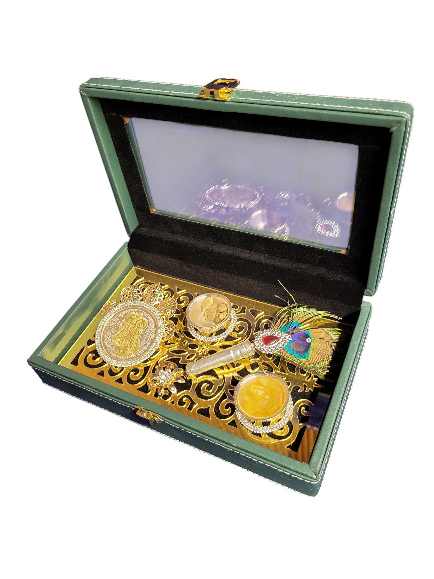 JUMBO RK COIN KATORI SET WITH MAYUR CHADI