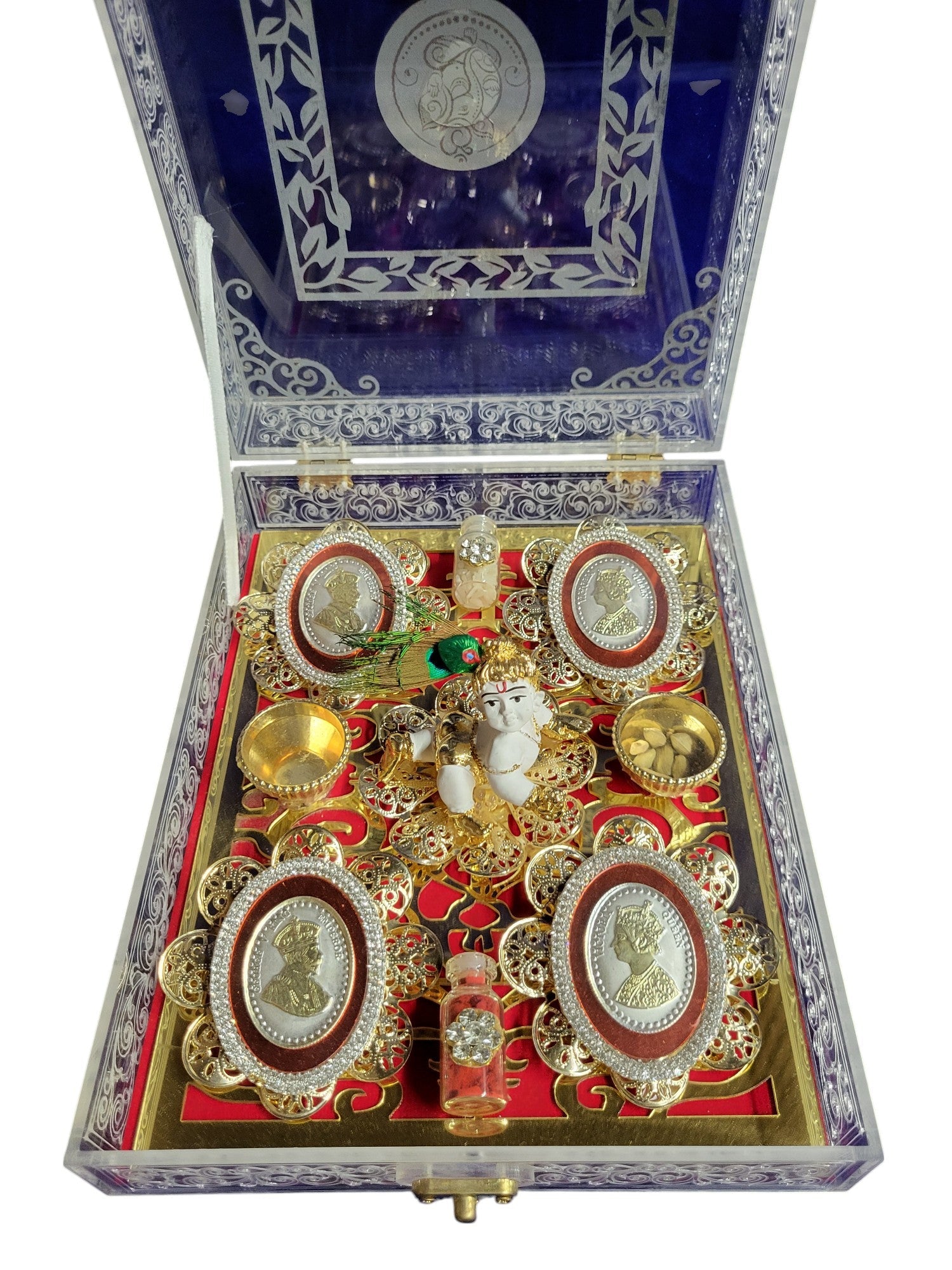 4 COIN SET WITH BAL GOPAL IN ACRYLIC BOX