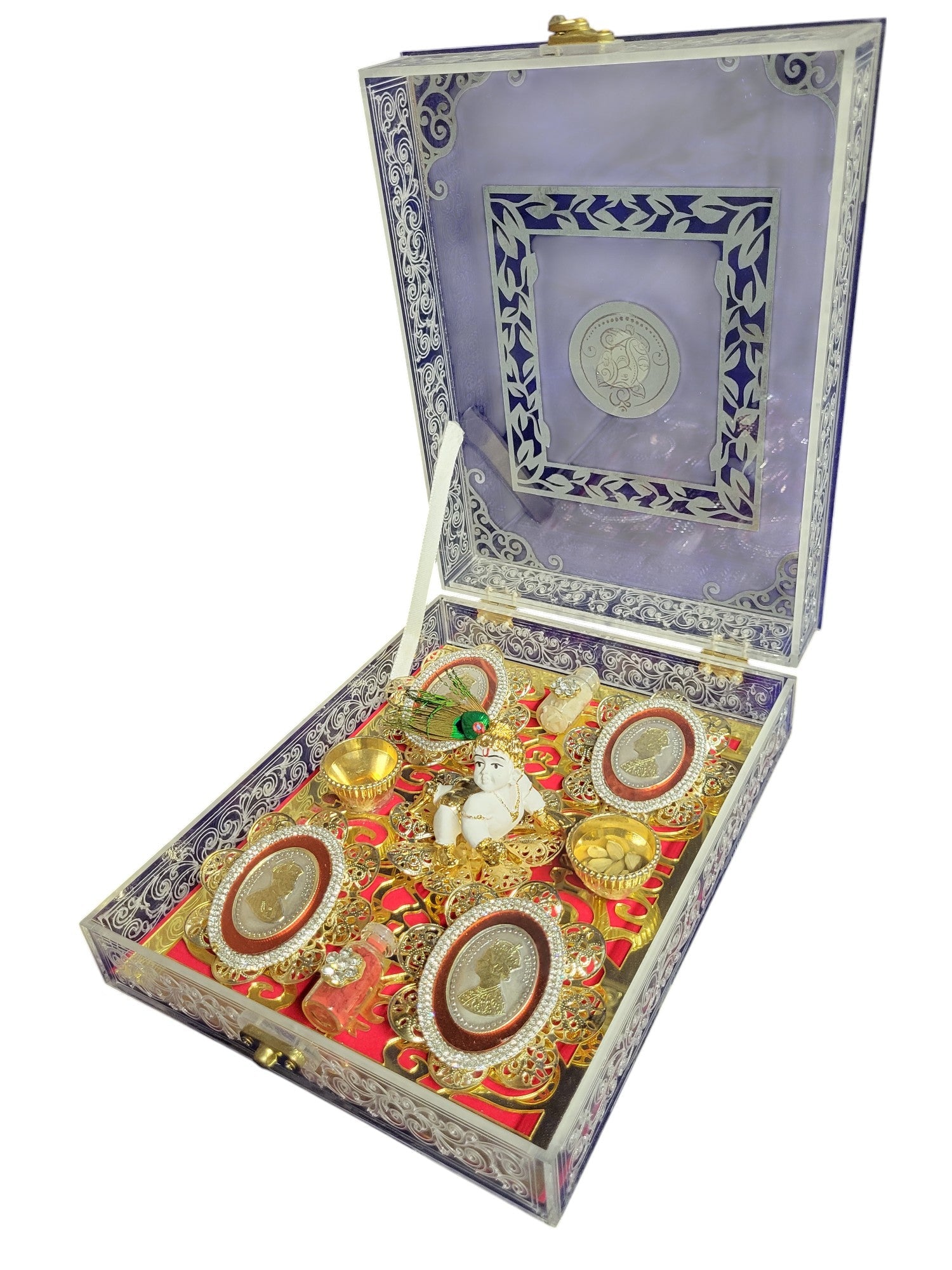 4 COIN SET WITH BAL GOPAL IN ACRYLIC BOX