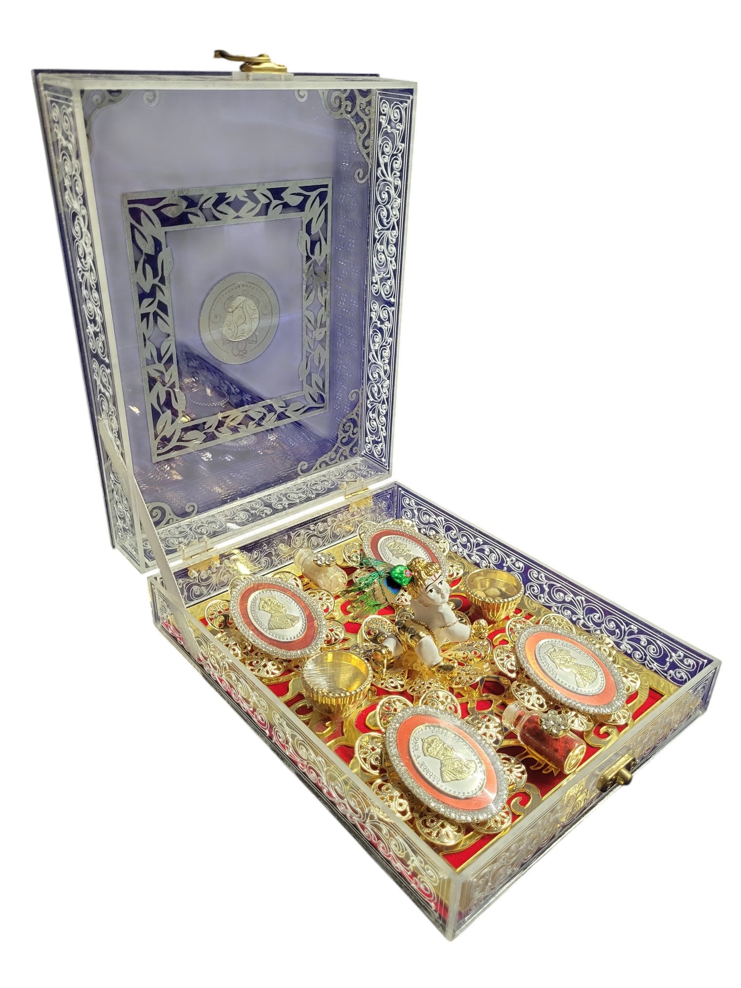 4 COIN SET WITH BAL GOPAL IN ACRYLIC BOX