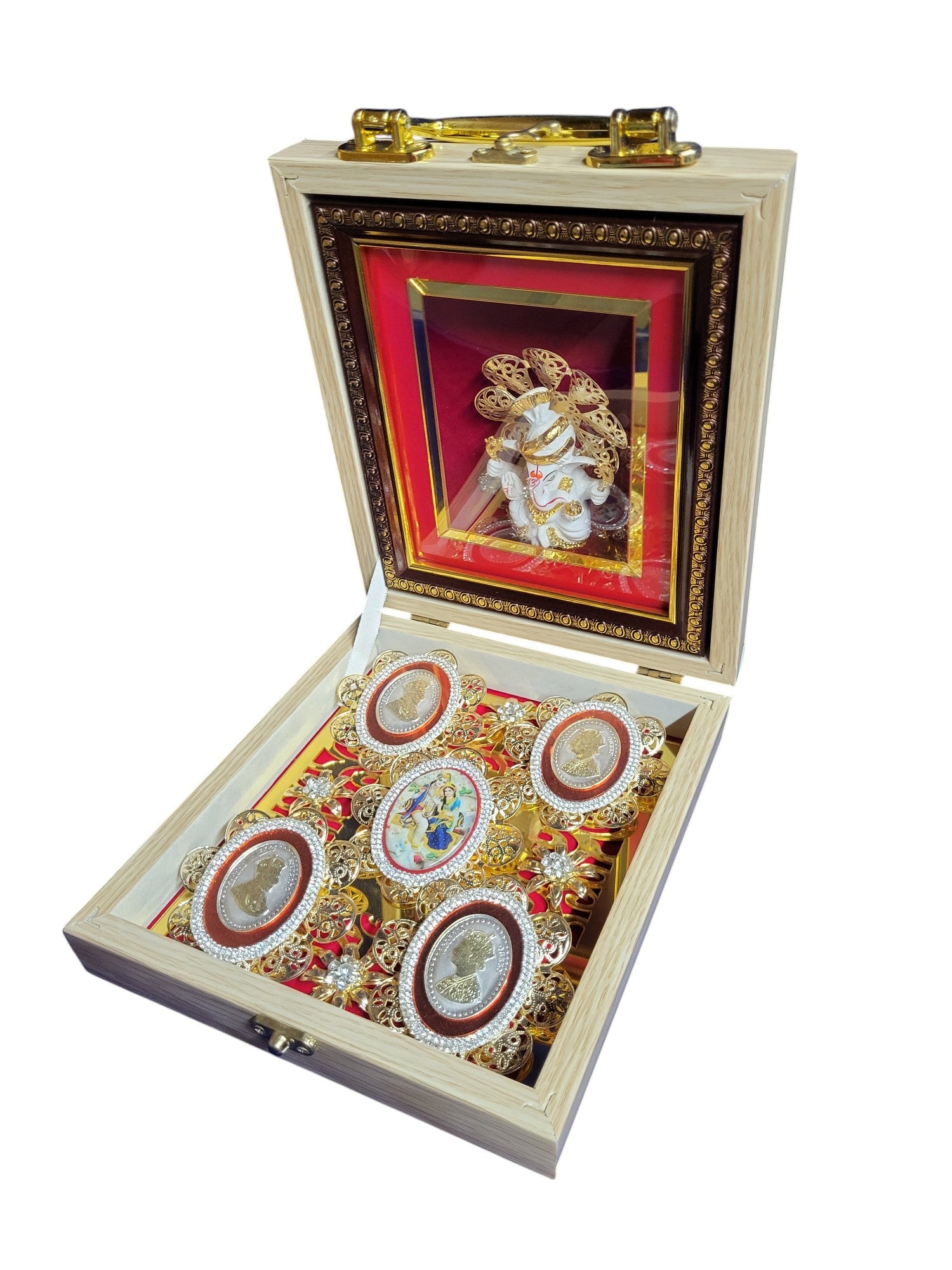 4 COIN TICK ATECHI SET WITH GANESH JI
