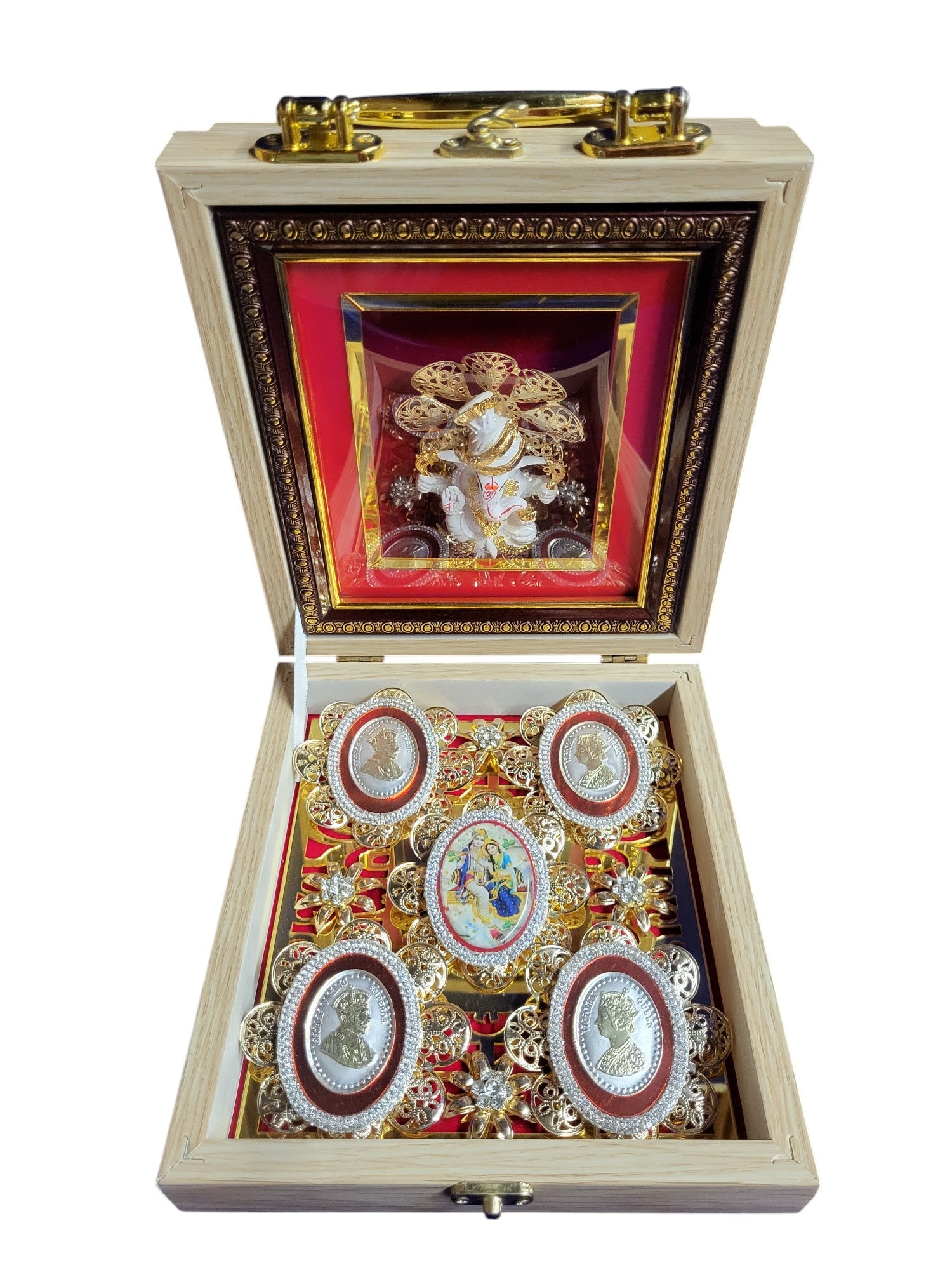 4 COIN TICK ATECHI SET WITH GANESH JI