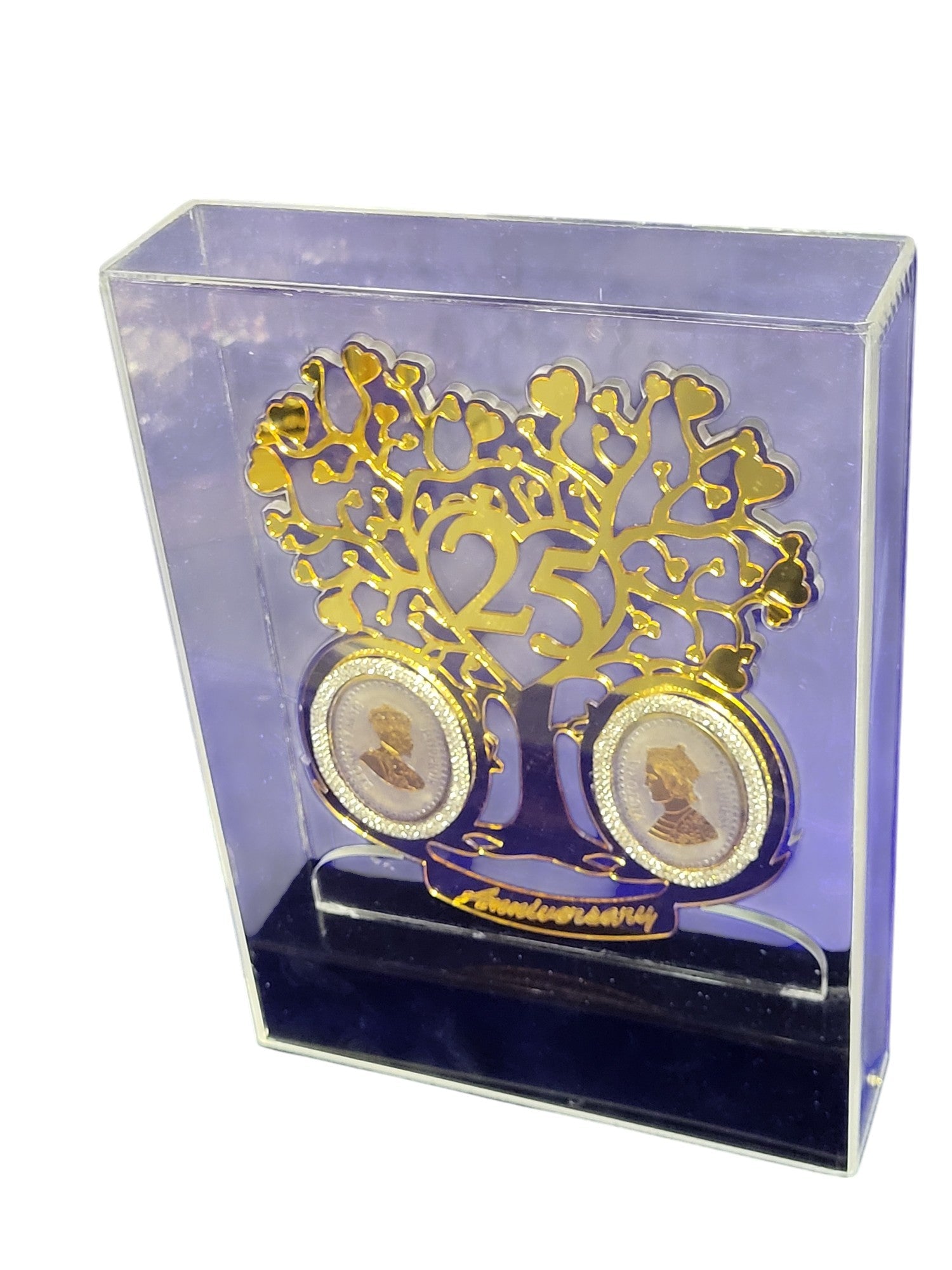 2 BIG COIN WITH 25TH ANNIVERSARY IN ACRYLIC BOX
