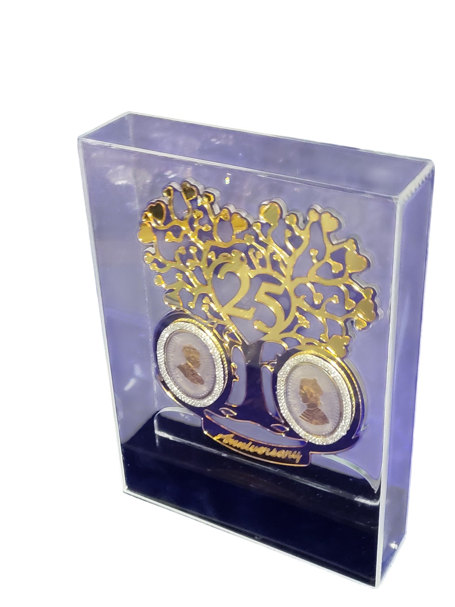 2 BIG COIN WITH 25TH ANNIVERSARY IN ACRYLIC BOX