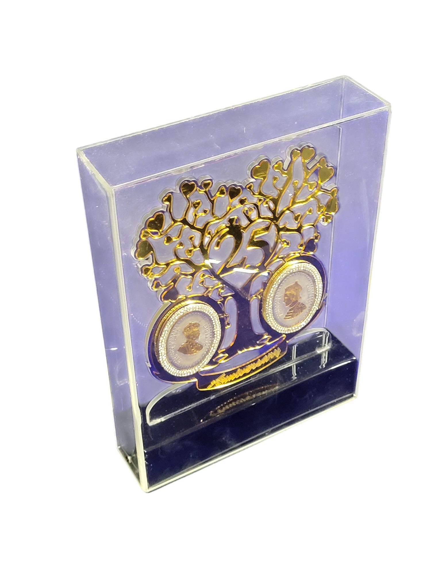 2 BIG COIN WITH 25TH ANNIVERSARY IN ACRYLIC BOX