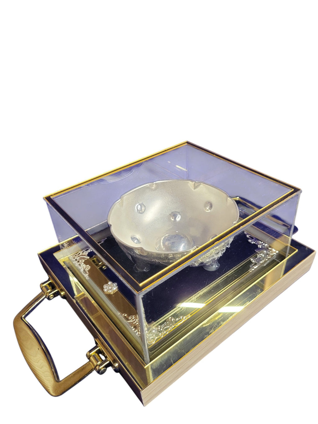 FANCY RASGULLA FRUIT BOWL WITH SILVER PAYA""