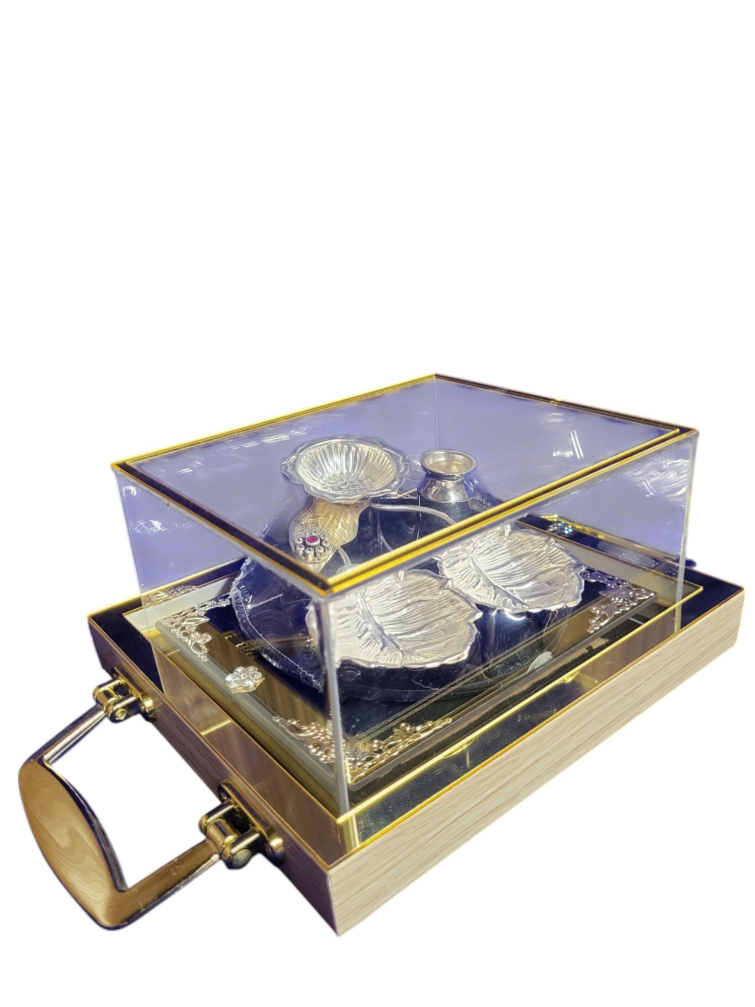 2 ANTIQUE LEAF FRUIT BOWL SET WITH COLOUR MEENA SET"