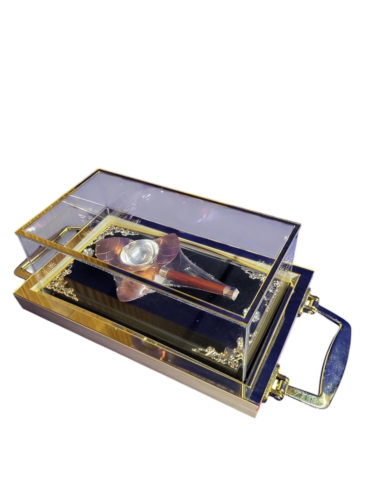 DEEPAM WITH COPPER BASED & WOODEN HANDLE