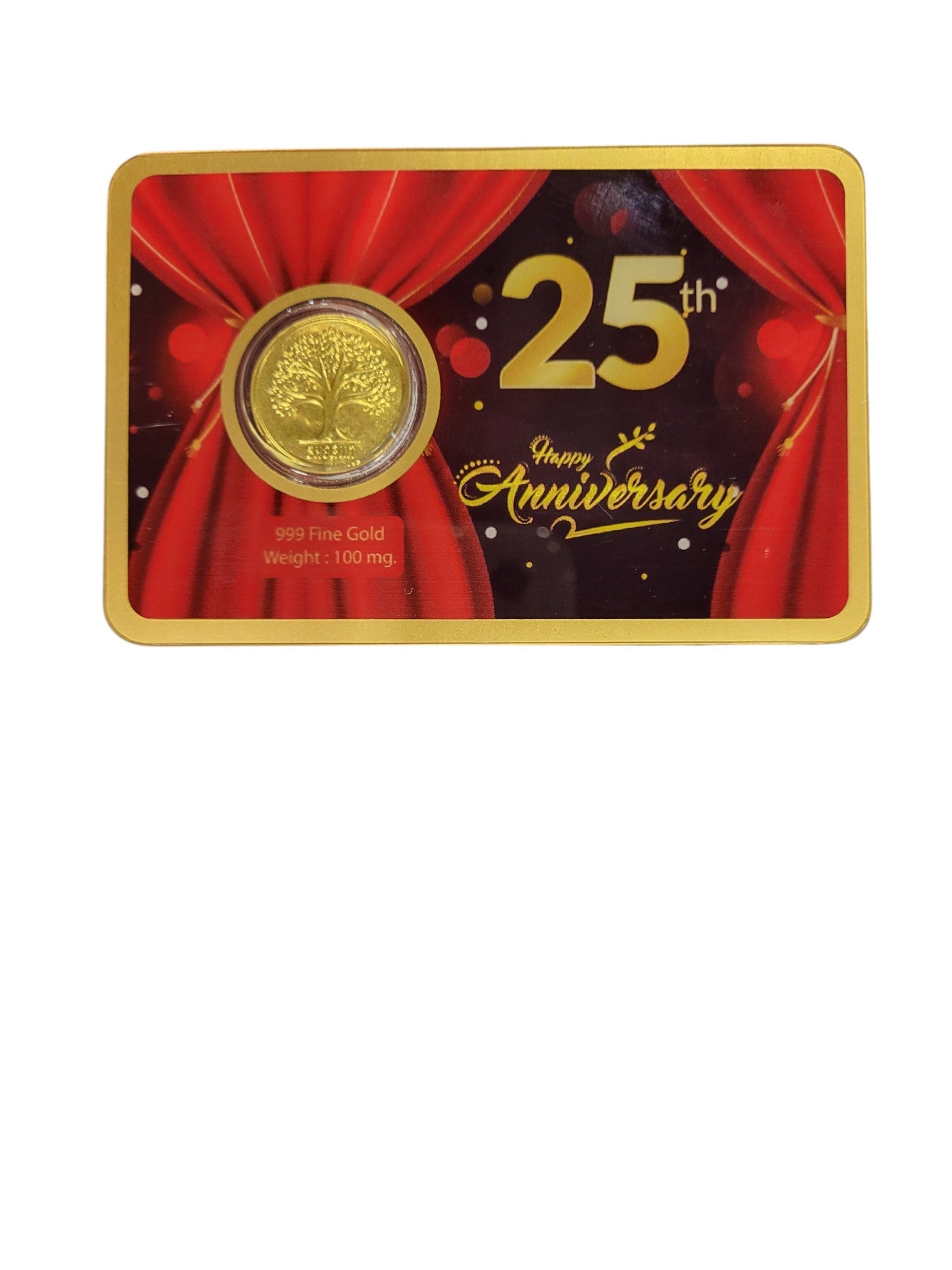 GOLD COIN 25 ANNIVERSARY - RED 100MG WITH BOX
