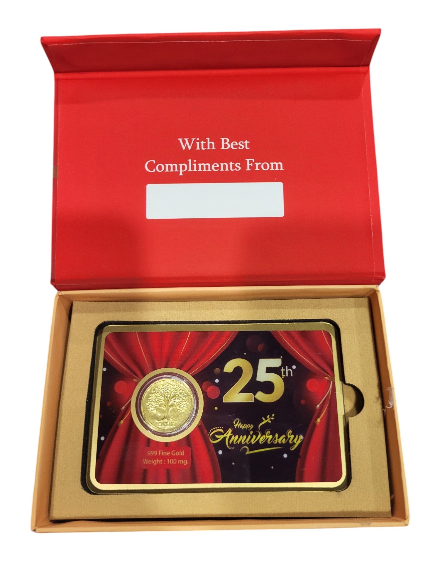 GOLD COIN 25 ANNIVERSARY - RED 100MG WITH BOX