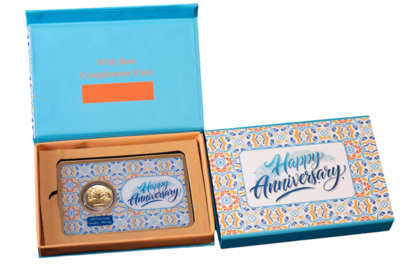 GOLD COIN HAPPY ANNIVERSARY - WH/BLUE FL 100MG WITH BOX
