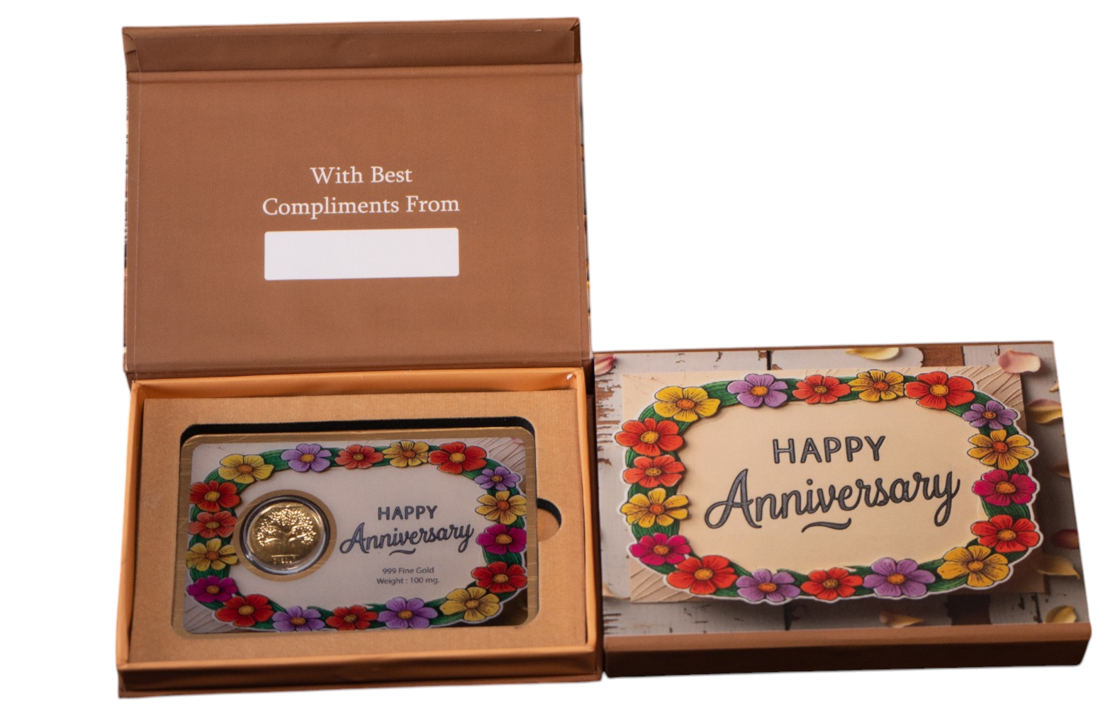 GOLD COIN HAPPY ANNIVERSARY - WH/BRN FL 100MG WITH BOX