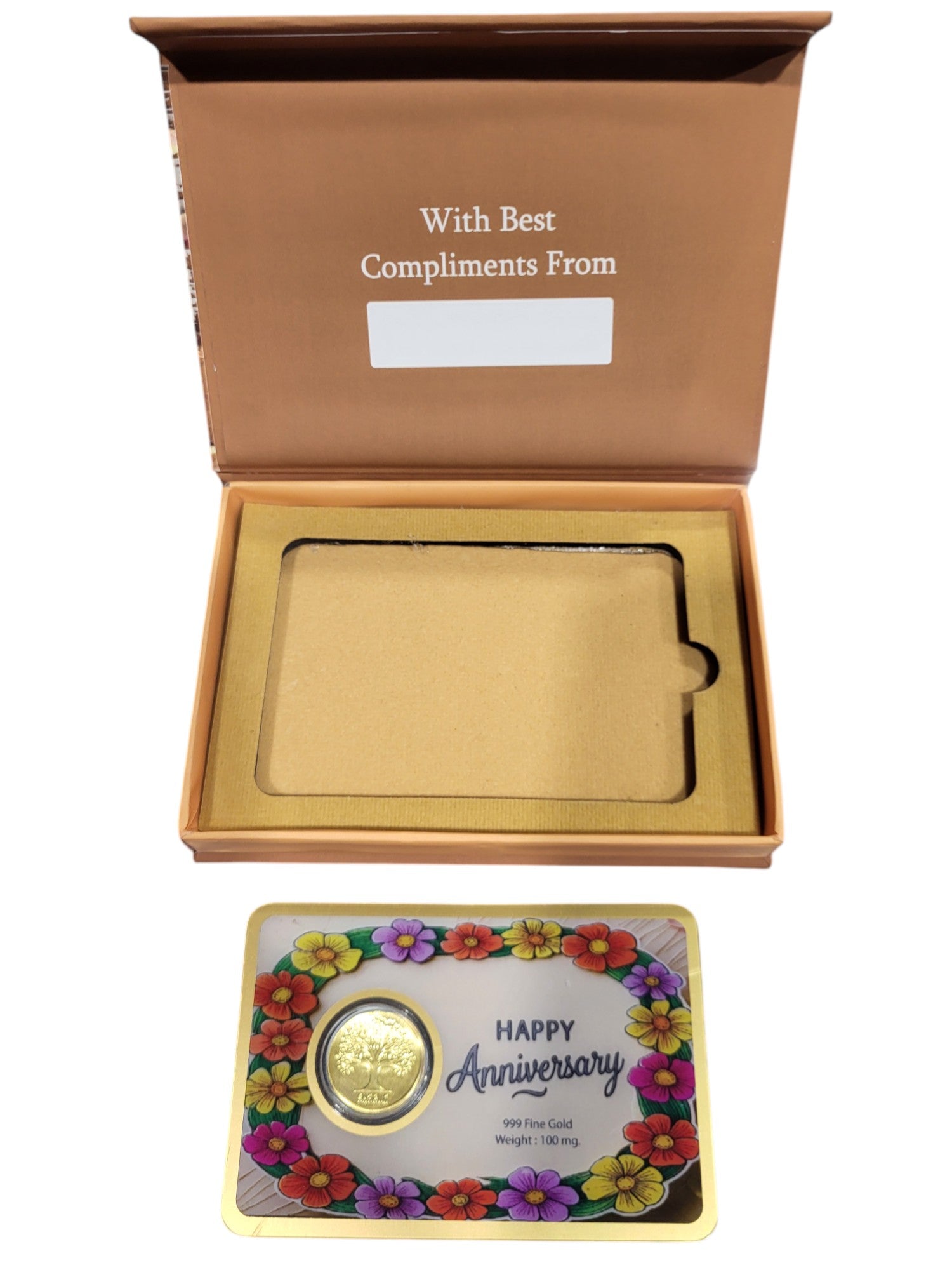 GOLD COIN HAPPY ANNIVERSARY - WH/BRN FL 100MG WITH BOX