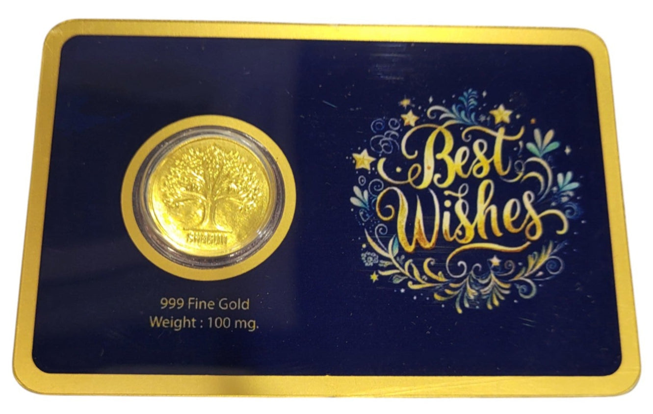 GOLD COIN BEST WISHES - NAVY BLUE 100MG WITH BOX