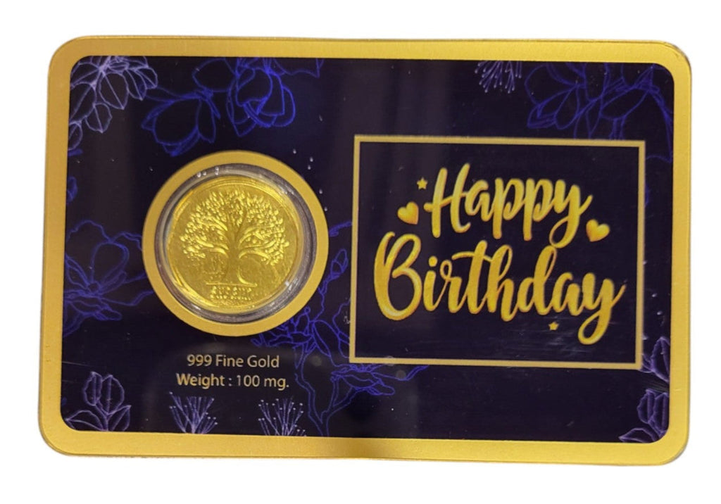 GOLD COIN HAPPY BIRTHDAY - NAVY BLUE 100MG WITH BOX